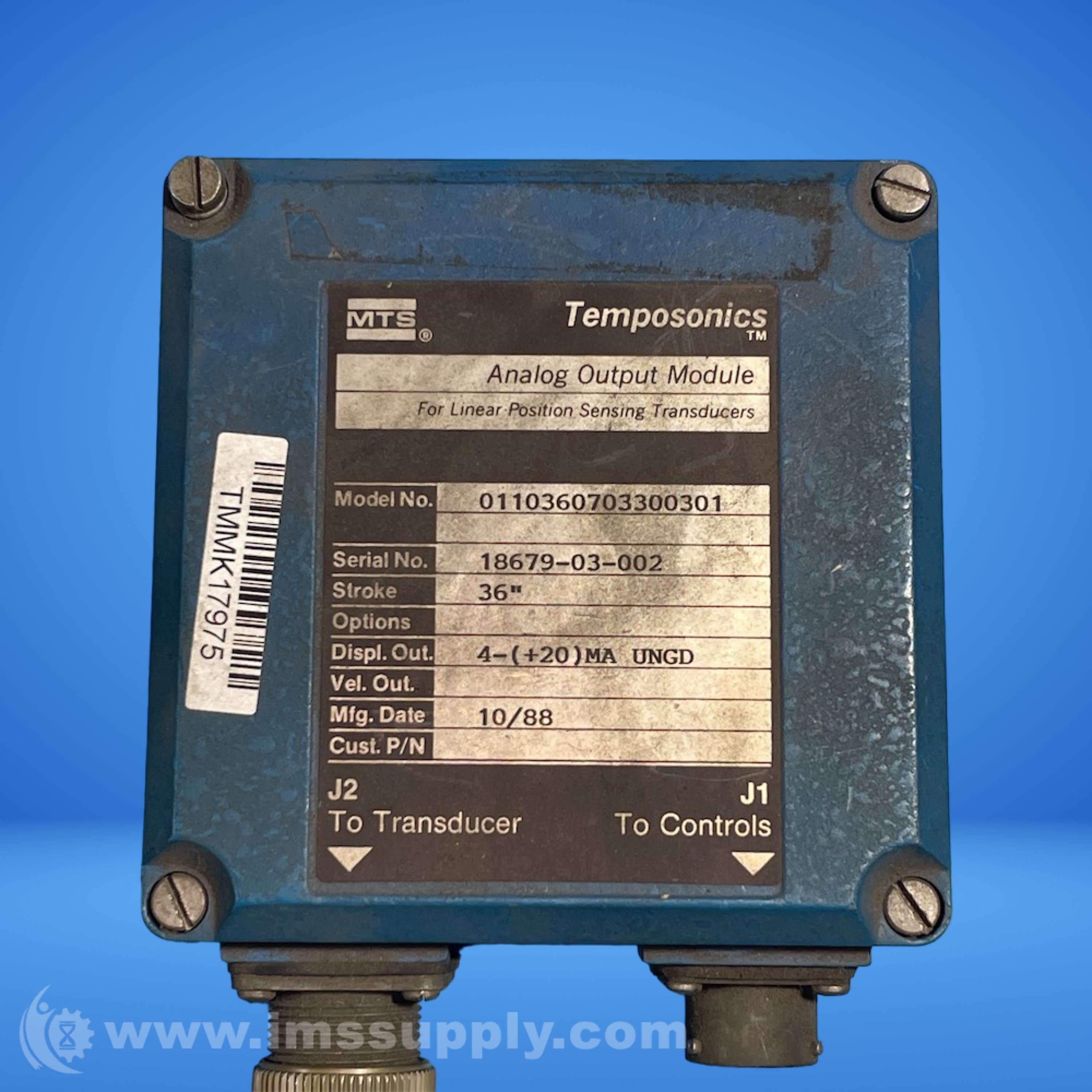 MTS 0110360703300301 Analog Output Module - IMS Supply