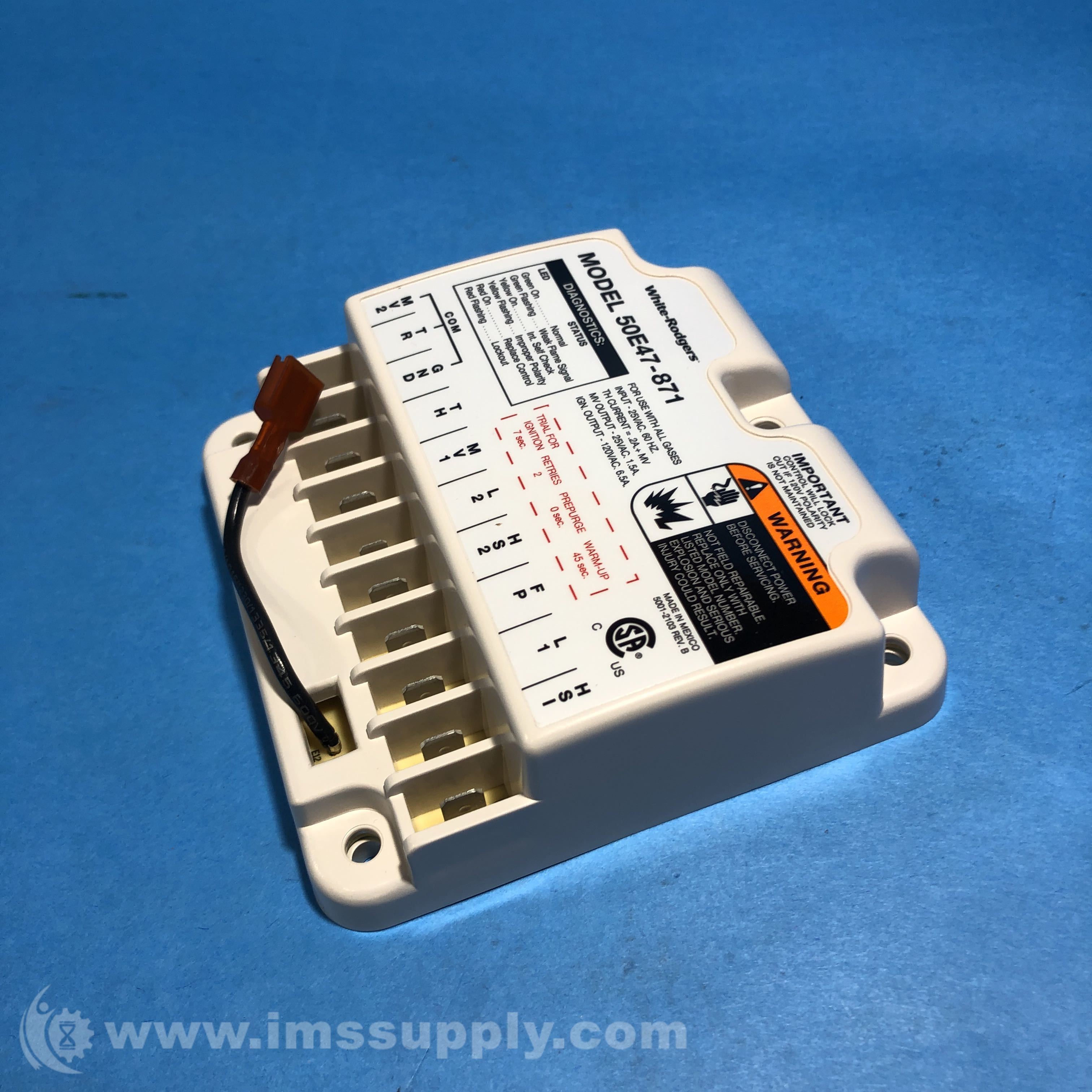 White Rodgers 50E47-871 Carbide HSI Furnace Control Module - IMS Supply