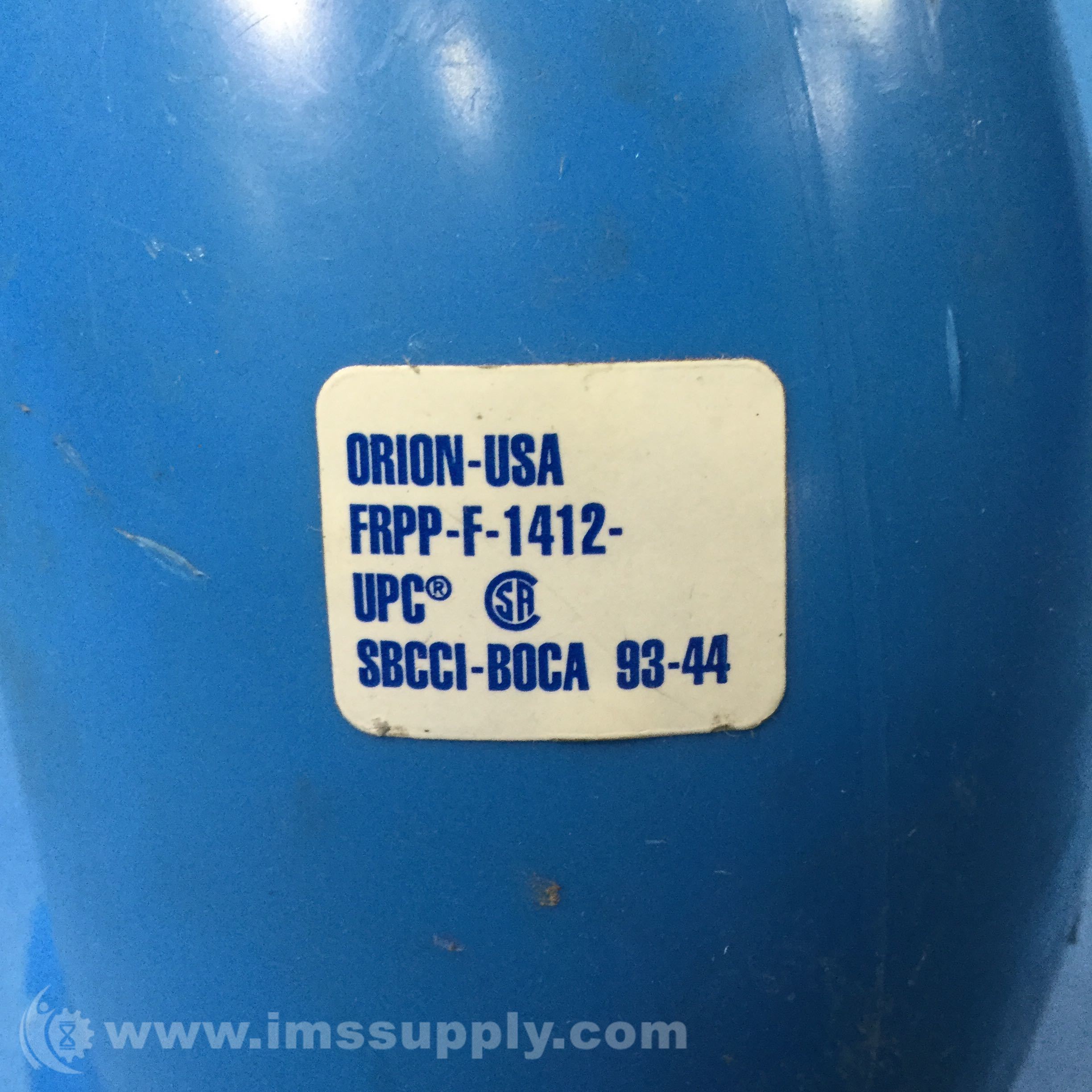 Orion Fittings 90E 90° Elbow Fitting, 3 inch, No Hub, Plain Ende IMS