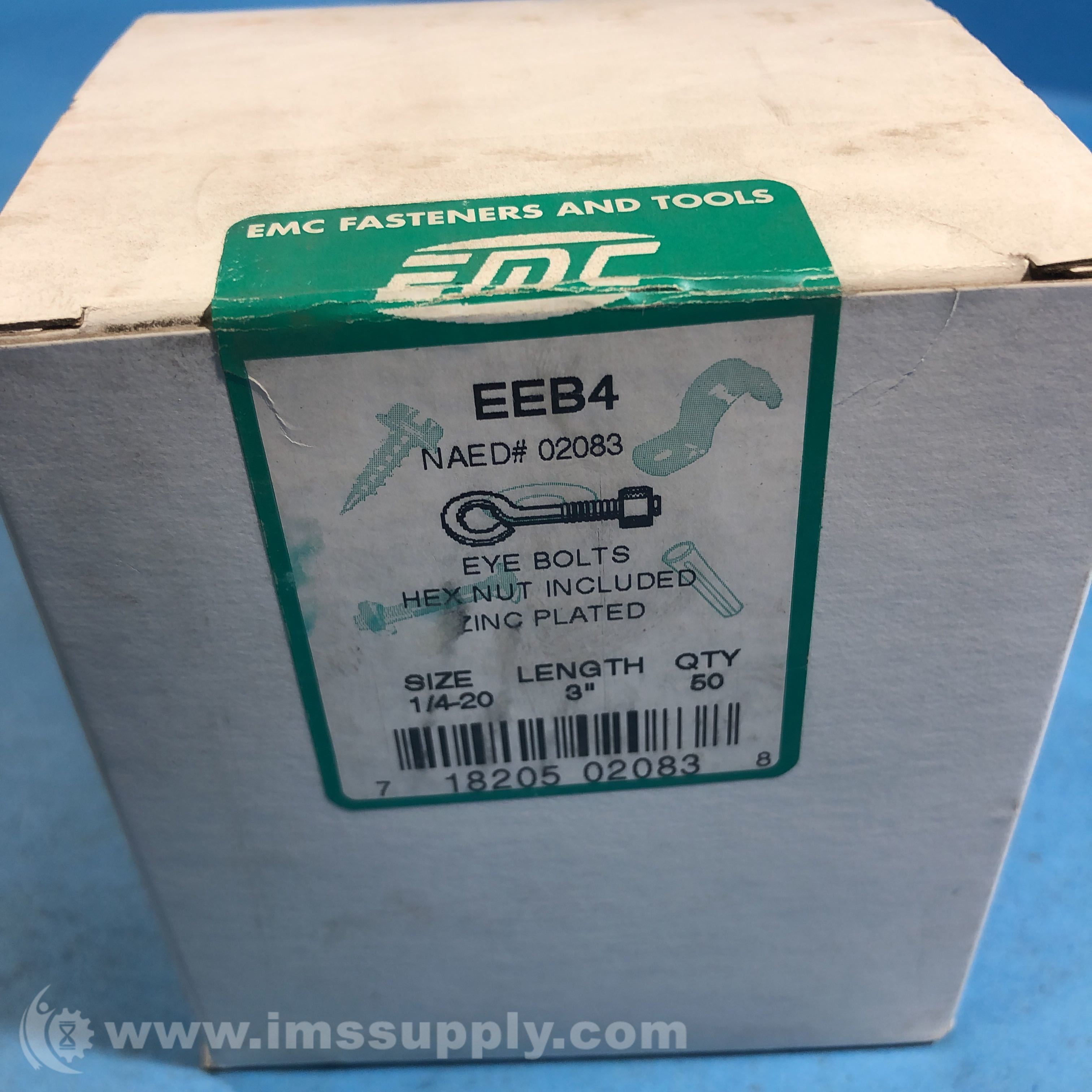 Emc EEB4 Box of 50 Eye Bolts with Hex Nuts - IMS Supply