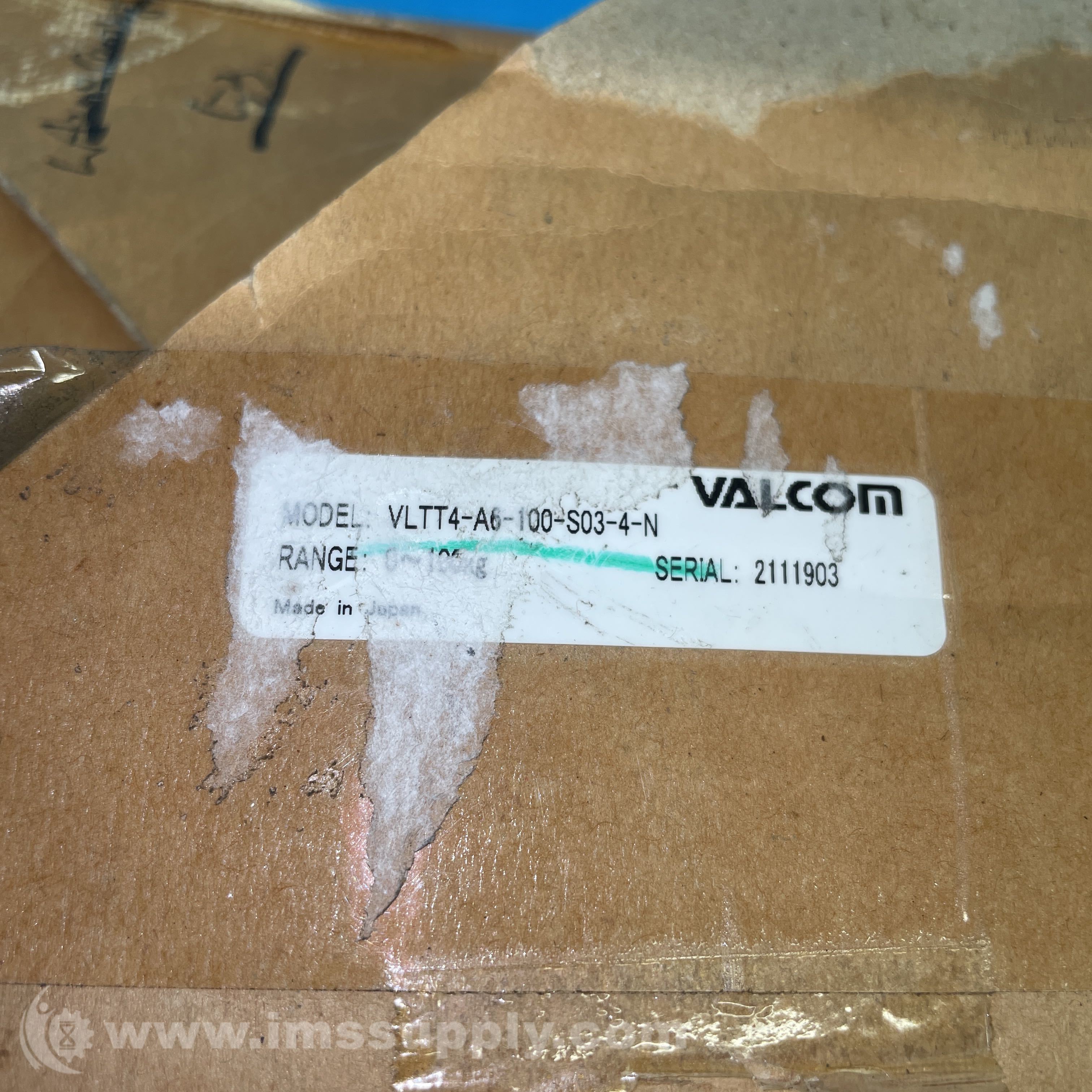 Valcom VLTT4-A6-100-S03-4-N Pressure Sensor - IMS Supply