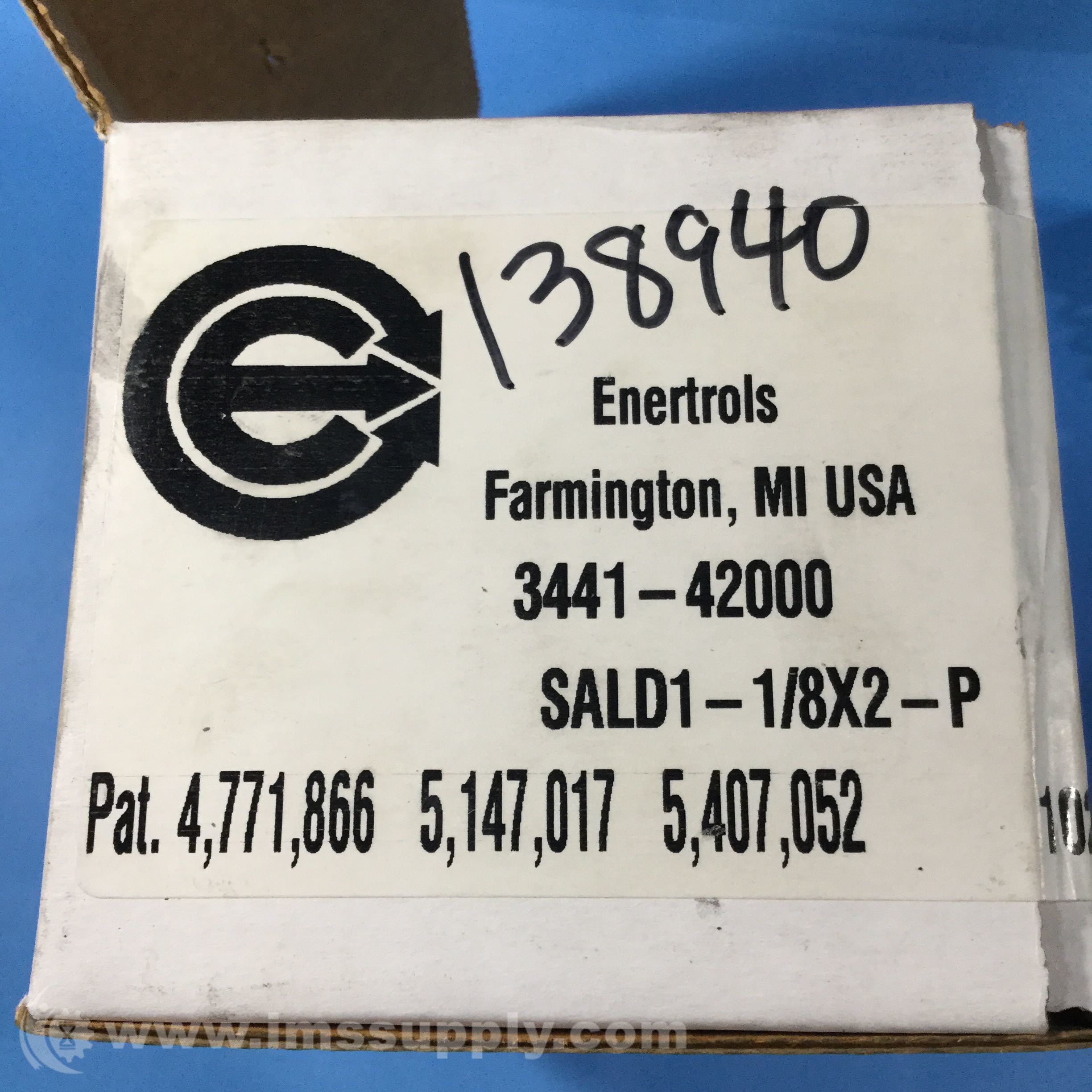 Enertrols SALD11/8X2P Adjustable Shock Absorber, 2 Stroke IMS Supply