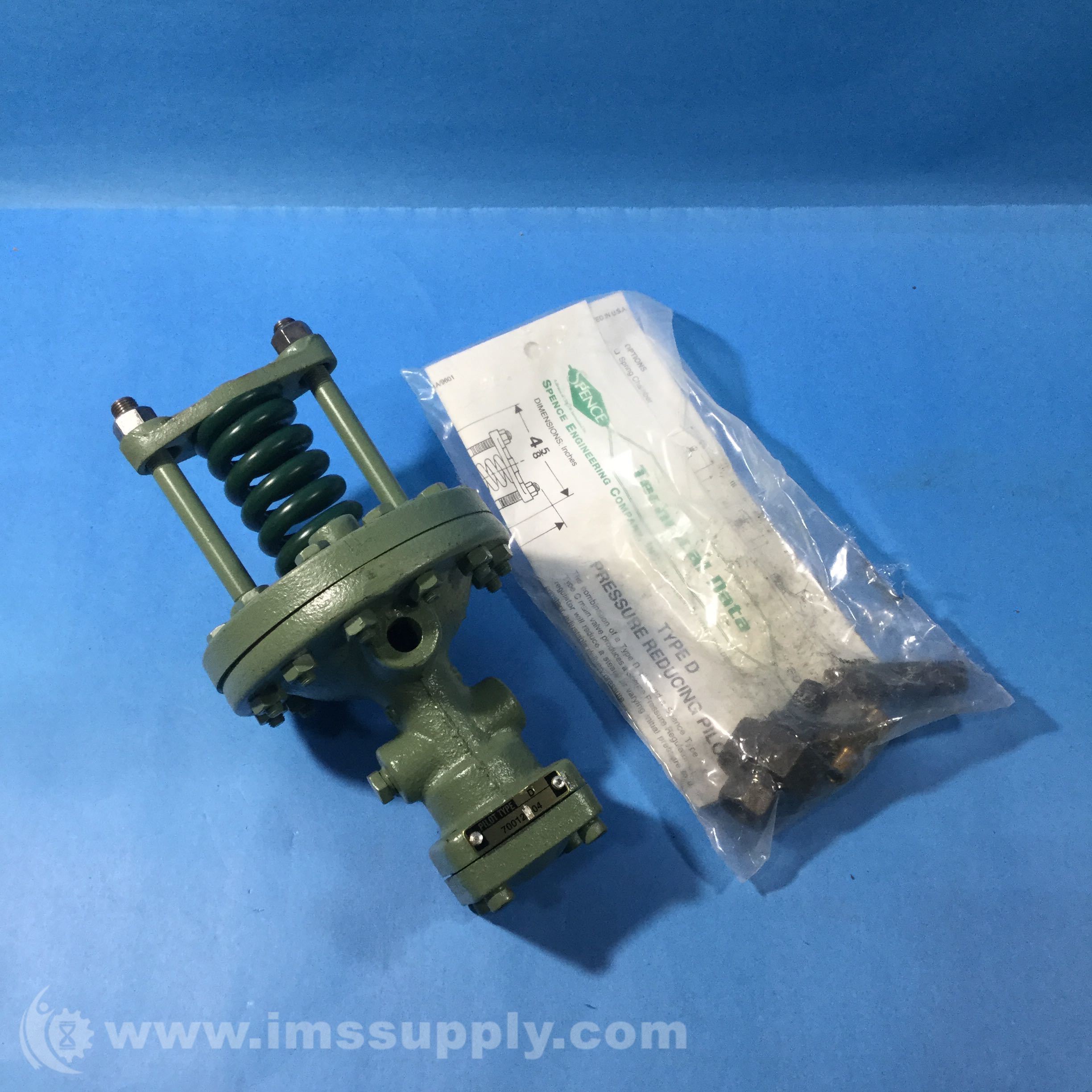 Spence 070012104 Pilot Valve, 550 PSIG, Pilot Type D IMS Supply