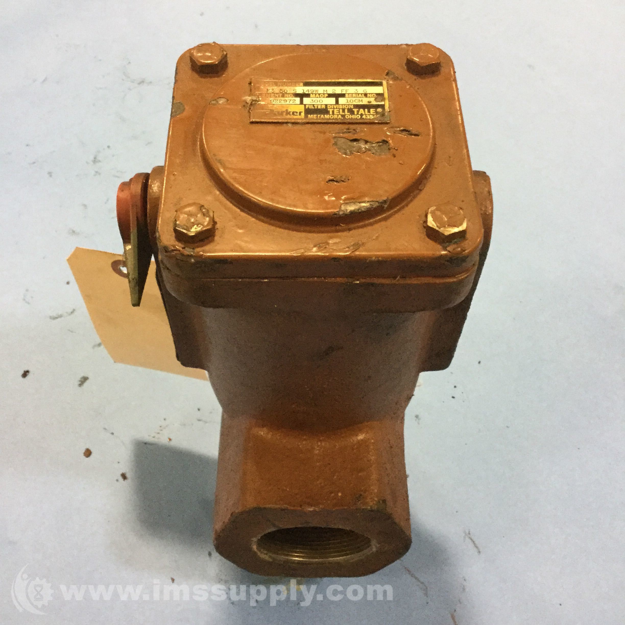 Parker F3 50 S 149W M 2 FF 3 6 Tell Tale Hydraulic Filter IMS Supply