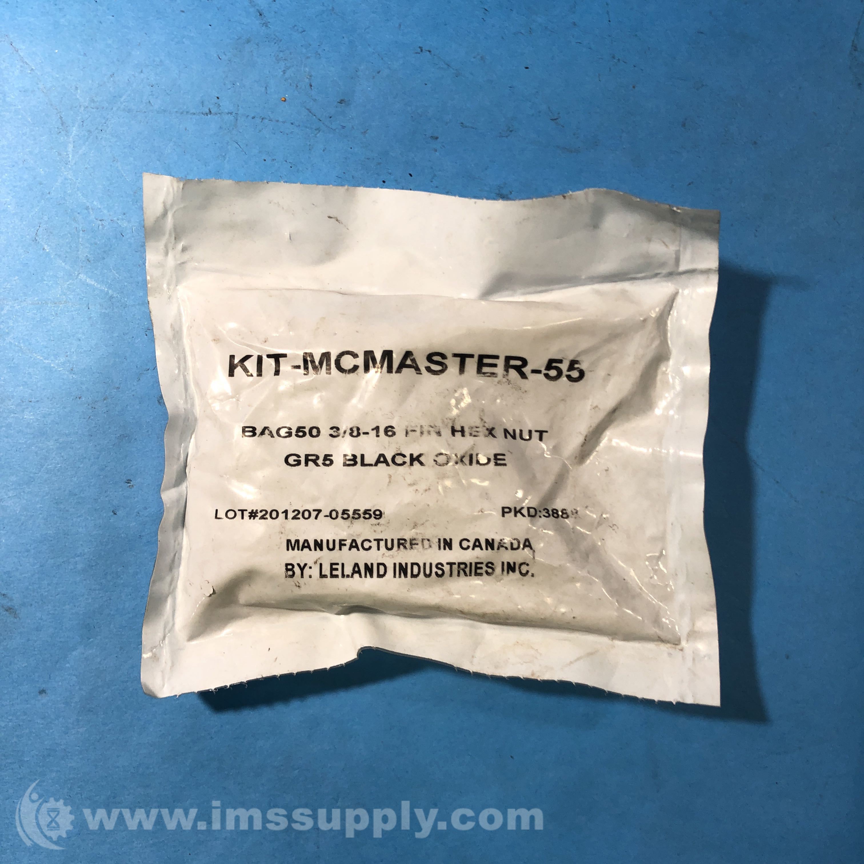 McMasterCarr 75005 Pack of 50 Hex Nut, GR5, 3/816 Thread Size IMS Supply