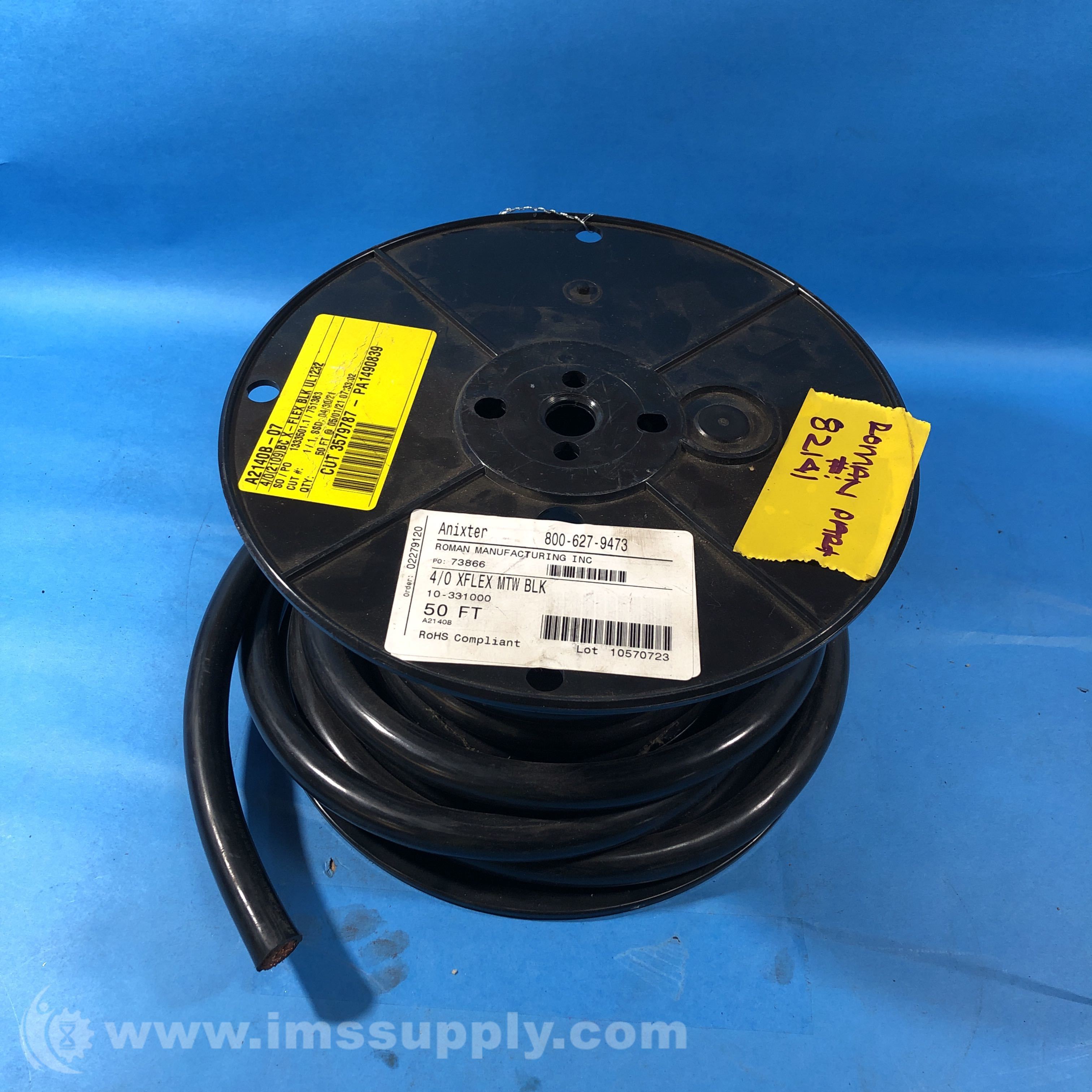 Anixter 4/0 XFLEX MTW BLK Extra Flex Wire - IMS Supply