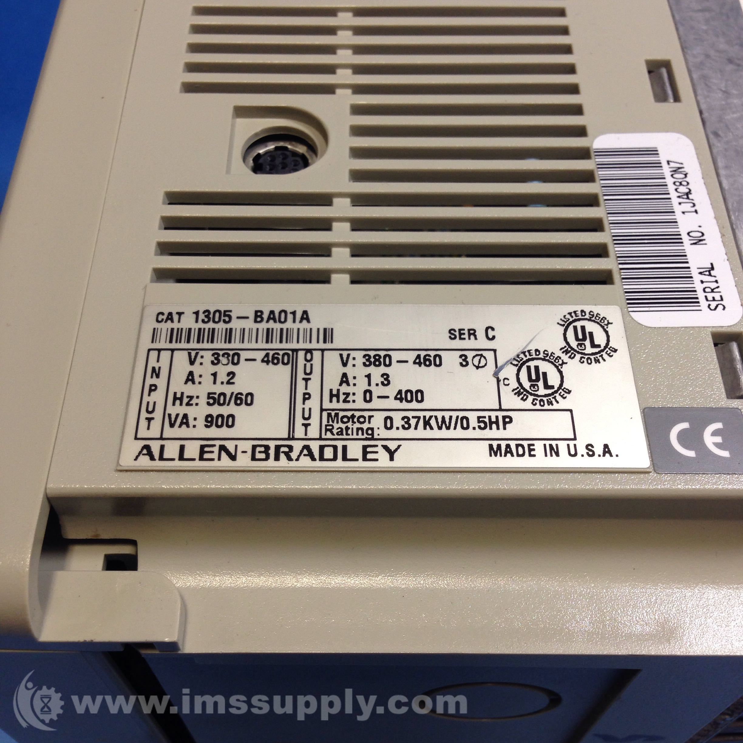 Allen Bradley 1305BA01A 3Phase Adjustable Frequency Drive IMS Supply