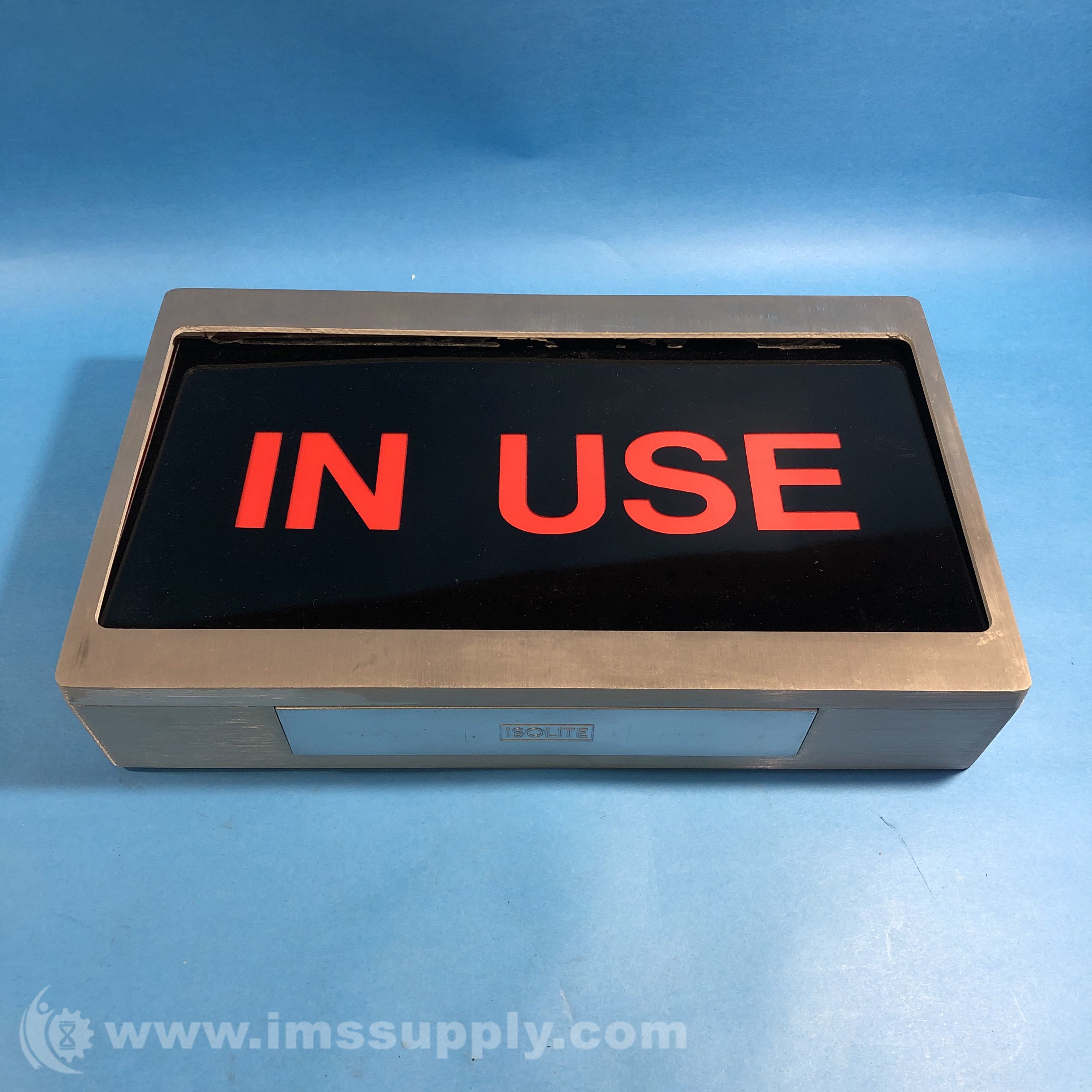 Isolite LPDCCGAC01AACNRDBK IN USE SIGN - IMS Supply