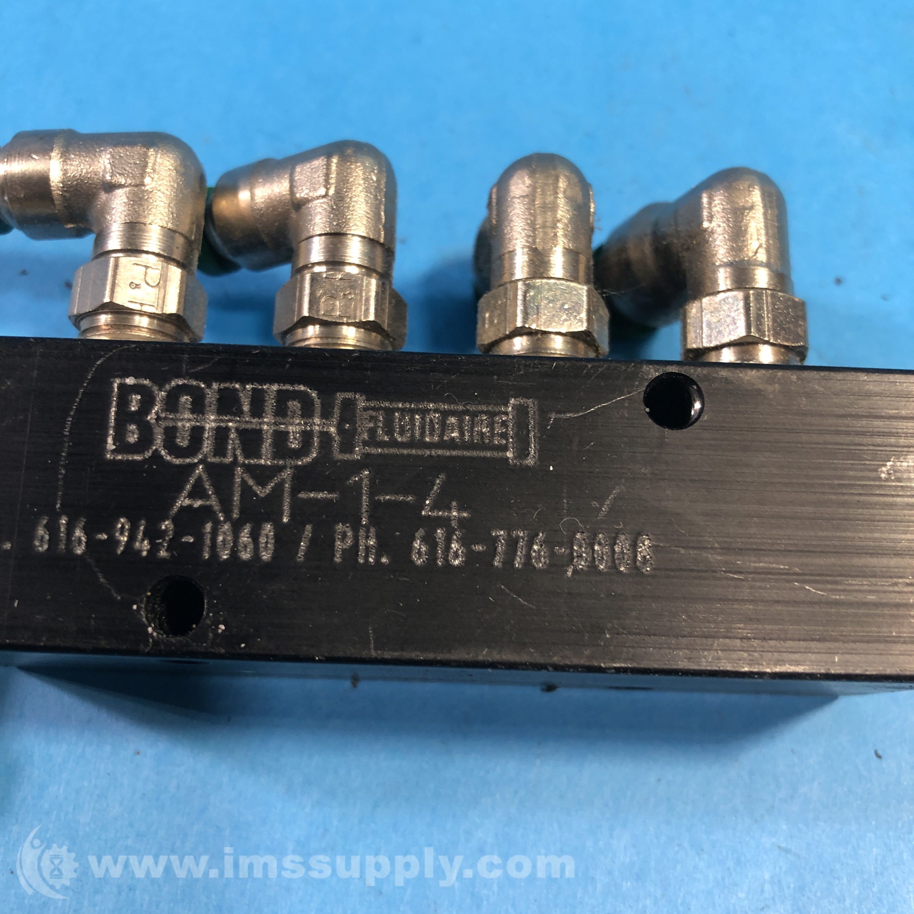 Bond Fluidaire AM14 Manifold Block, 2 Inlet, 4 Outlet IMS Supply