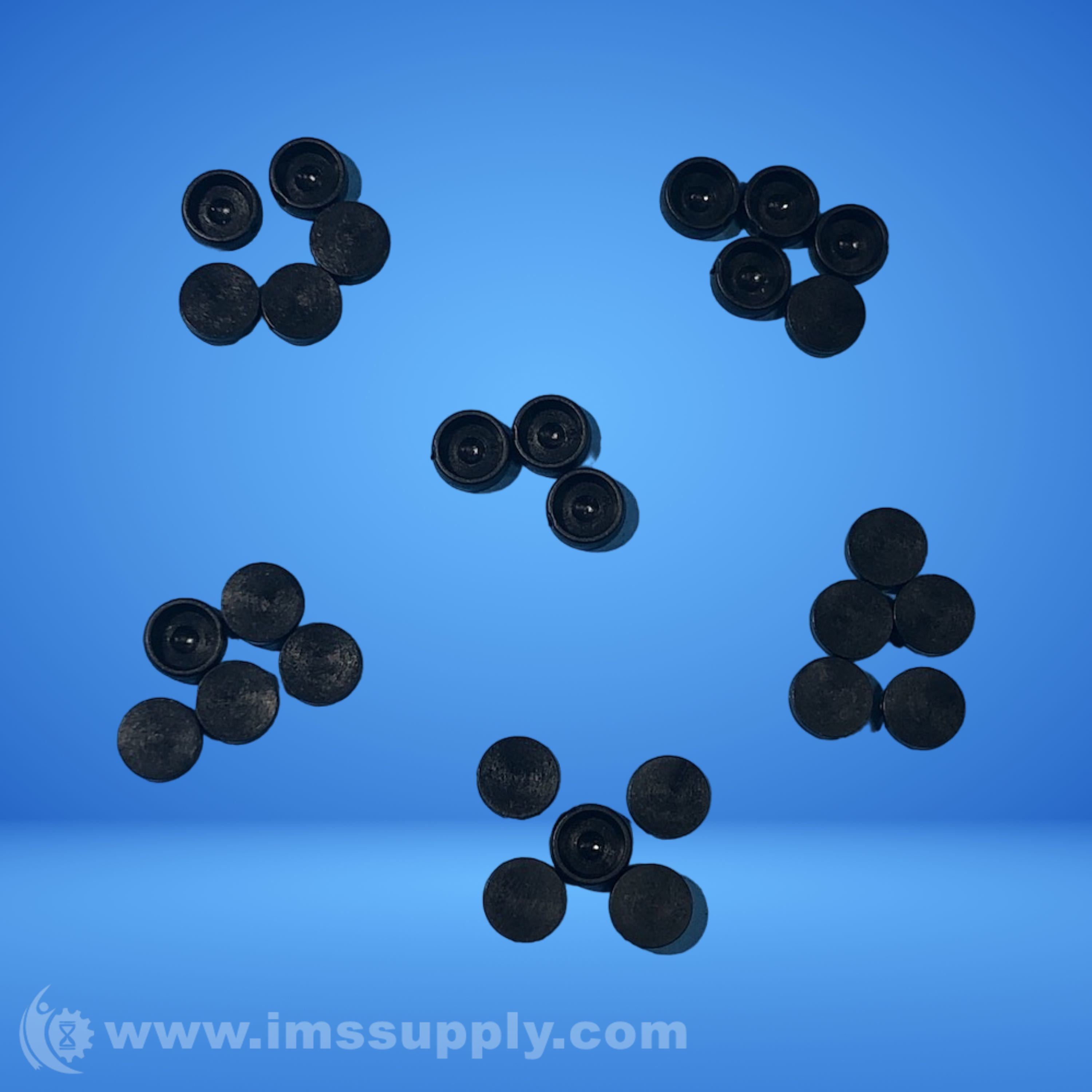 Pack of 28 Black Round Cover Caps - IMS Supply