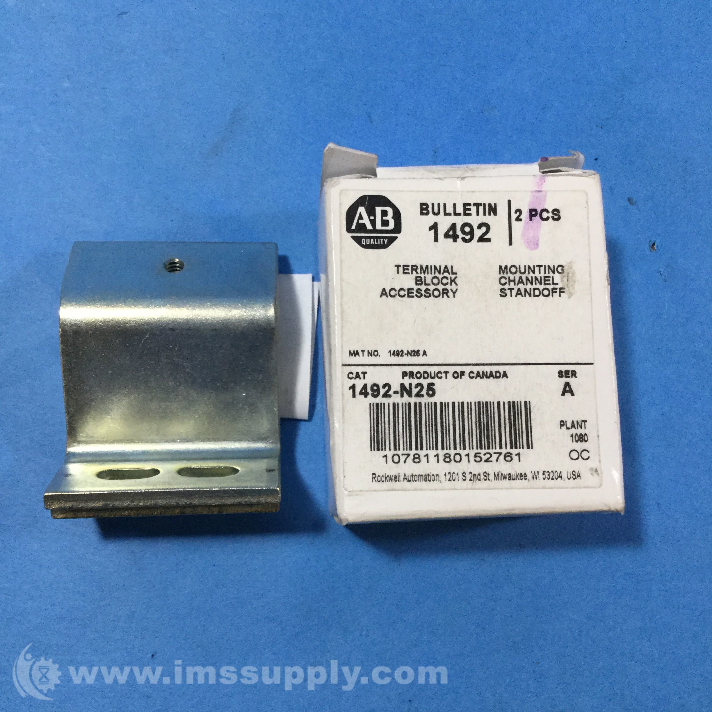 Allen Bradley 1492N25 DIN Rail, Standoff Bracket, 2 in a Package IMS