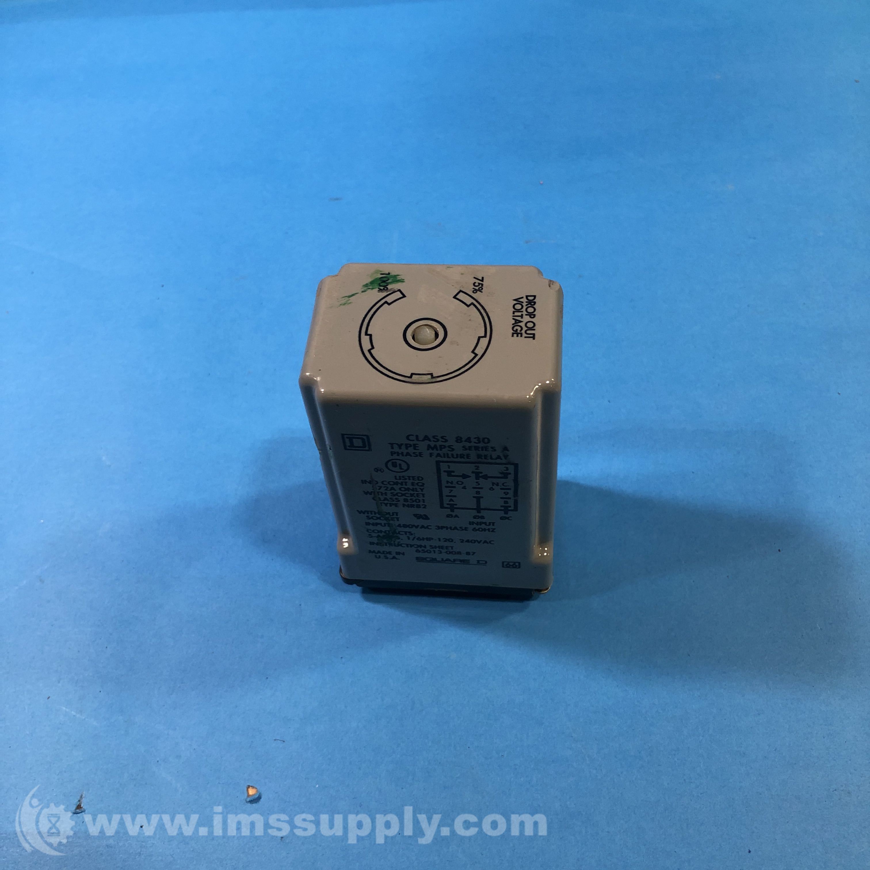 Square D 8430 Series A Phase Failure Relay IMS Supply
