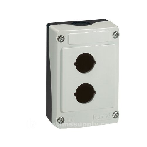 Baco Controls LBX0200 22mm 2 Hole Empty Enclosure Grey Cover - IMS Supply