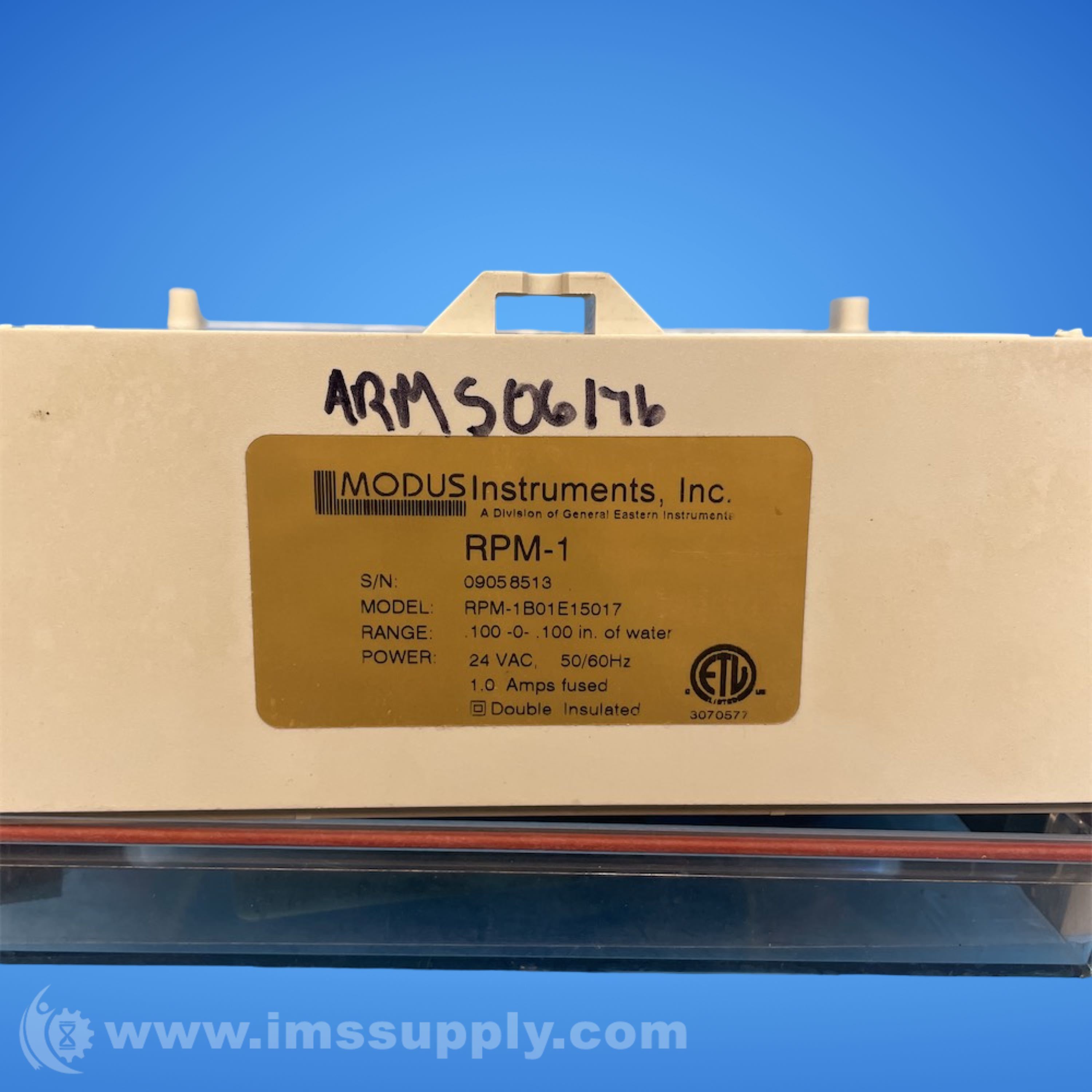 Modus Instruments RPM-1-B-01E15017 Room Pressure Monitor - IMS Supply
