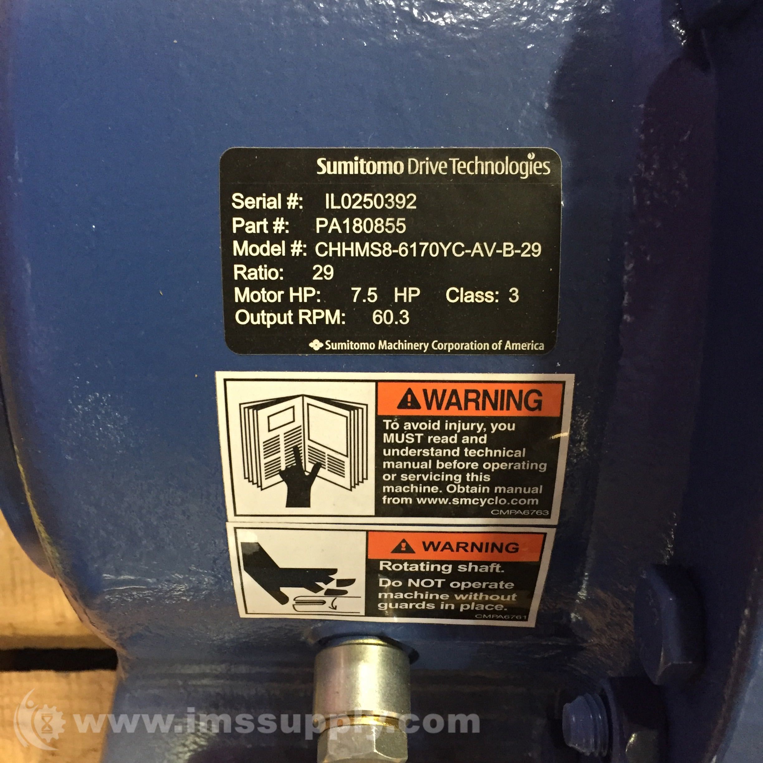 Surplus 20HP Sumitomo Paramax PX Series Right Angle Speed