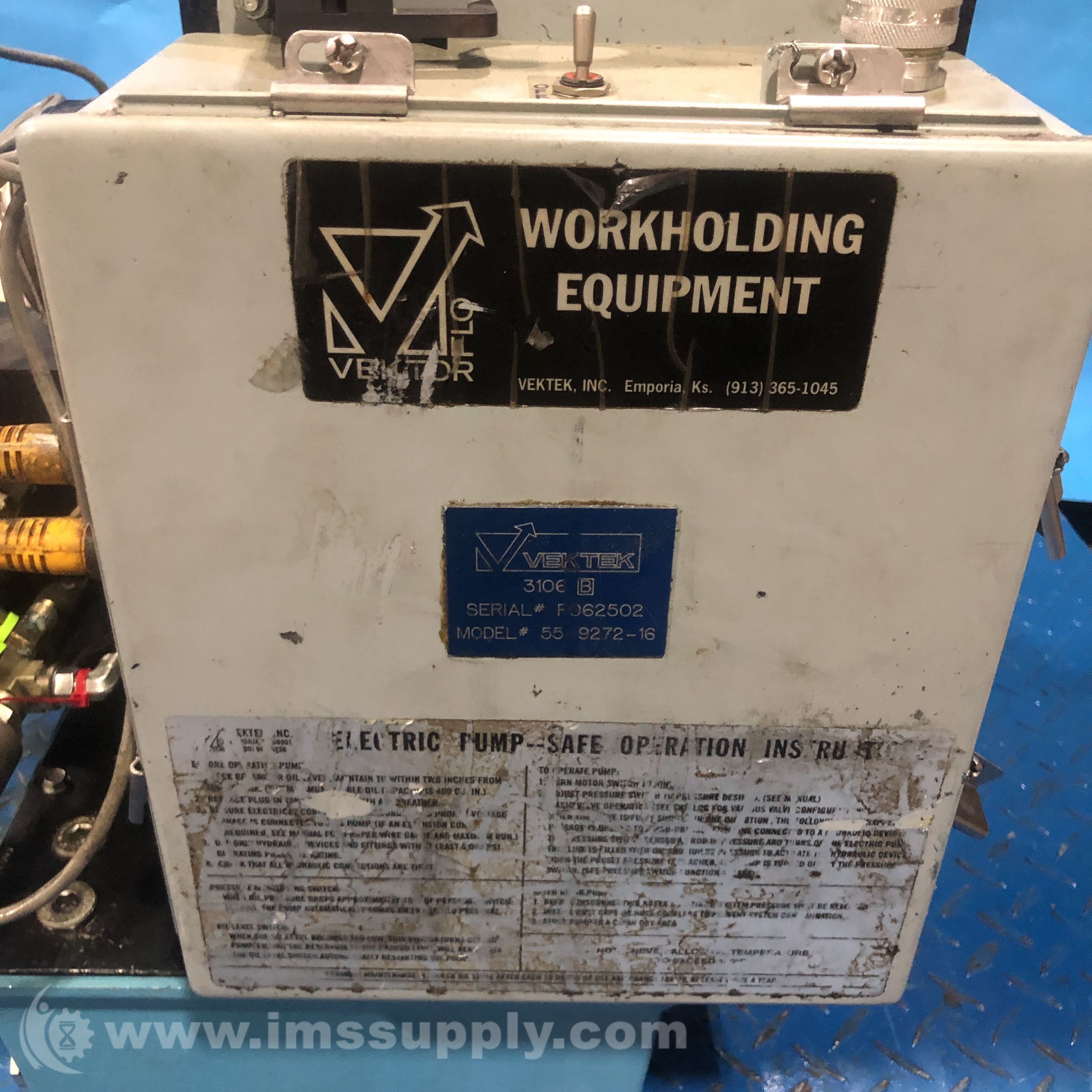 Vektek 55927216 Electric Hydraulic Pump IMS Supply