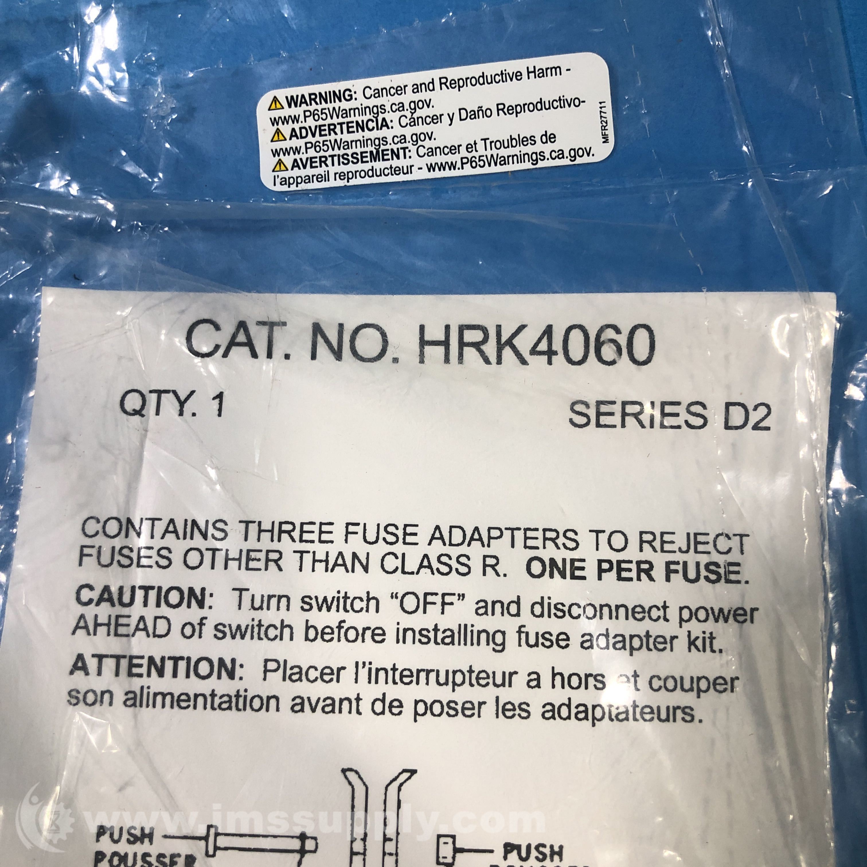 Square D HRK4060 Kit Class R Fuse Rejection IMS Supply