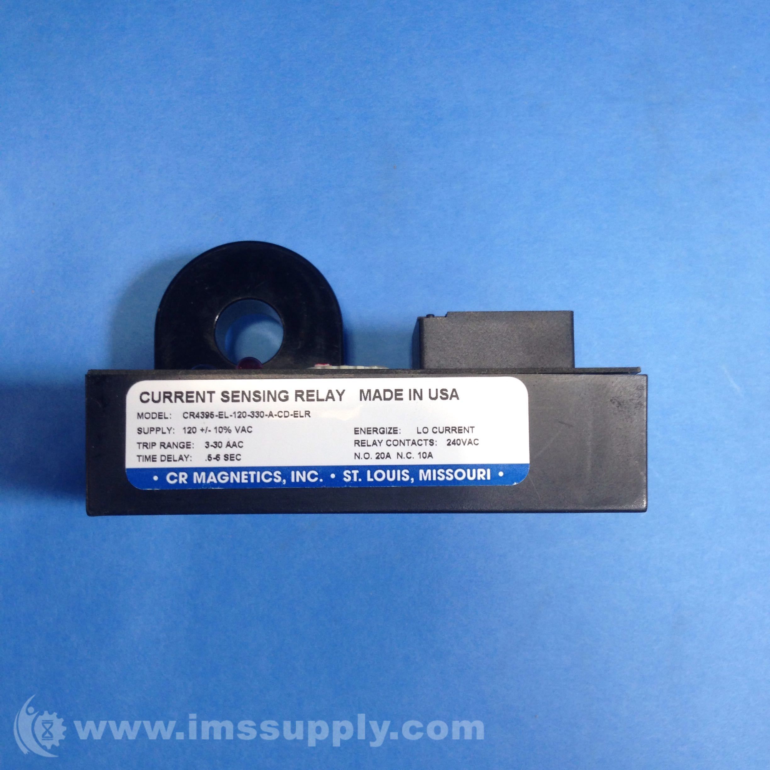 CR MAGNETICS CR4395-EL-120-330-A-CD-ELR-I SENSING RELAY *NEW IN BOX* 