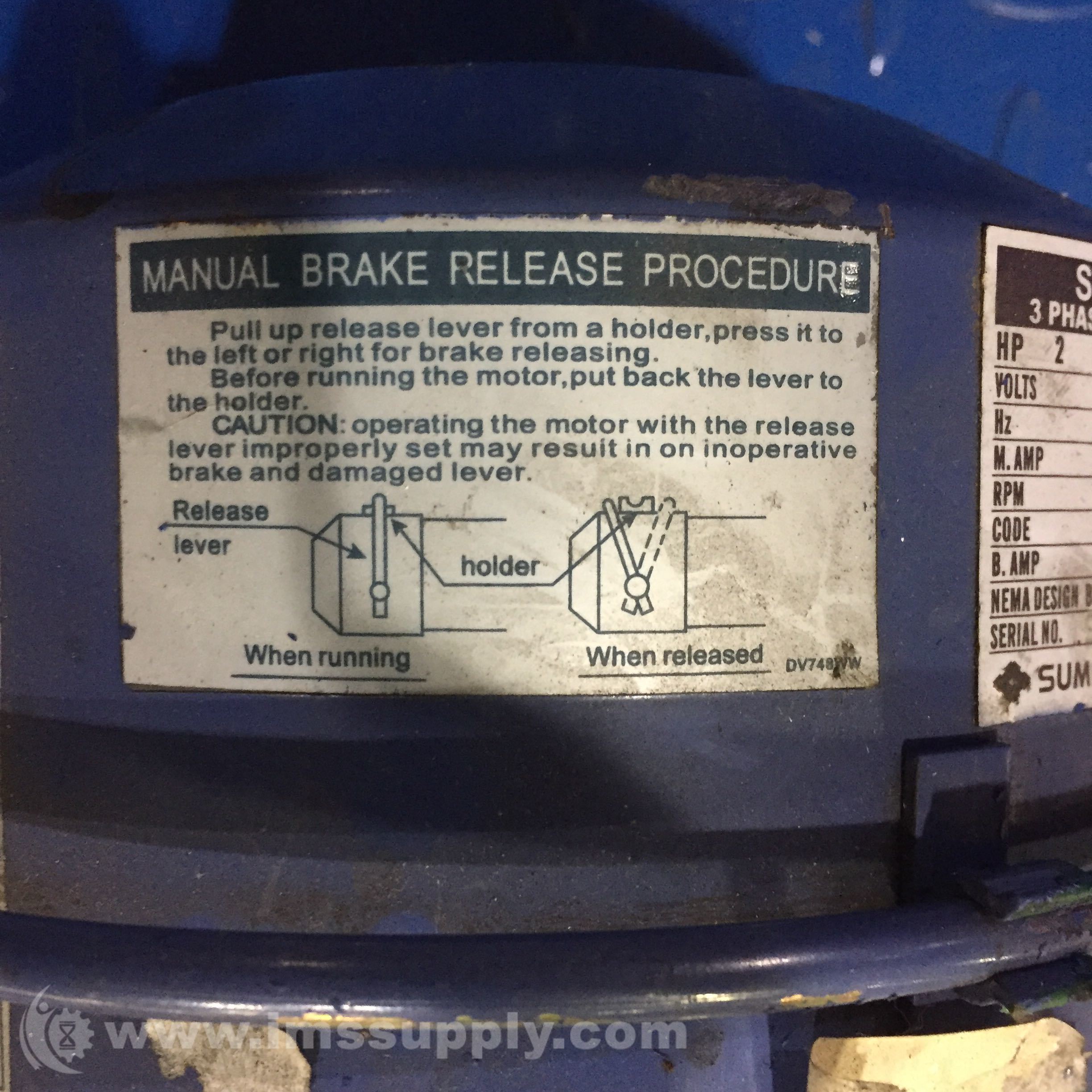 Sumitomo CNHM2-6120-KC-B-17 SM-CYCLO Gearmotor, Cyclo 6000