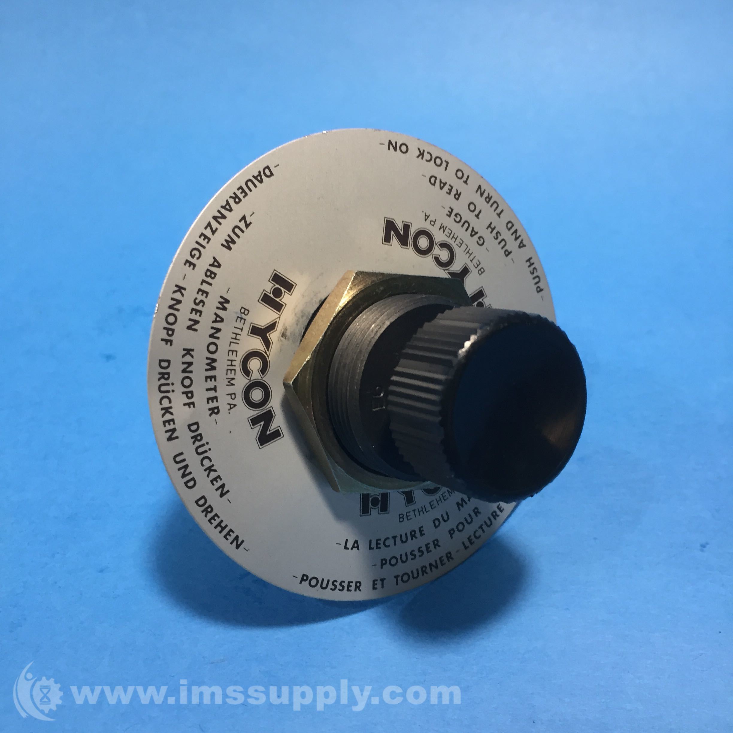Hycon 1231072 Hydraulic Gauge Isolator, Push to Read IMS Supply