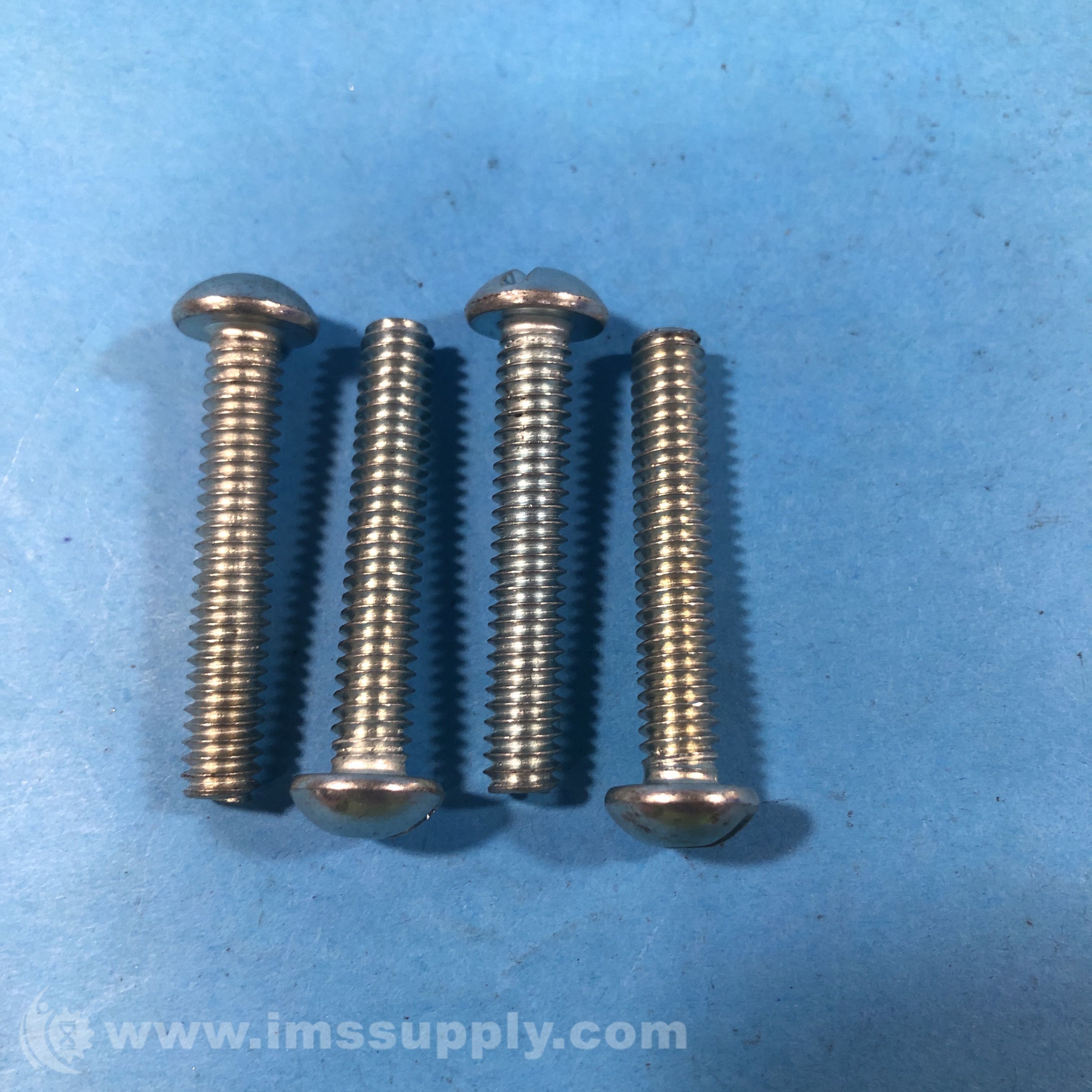 Set of 4 Rounded Head Screws, Fully Threaded, Slotted - IMS Supply