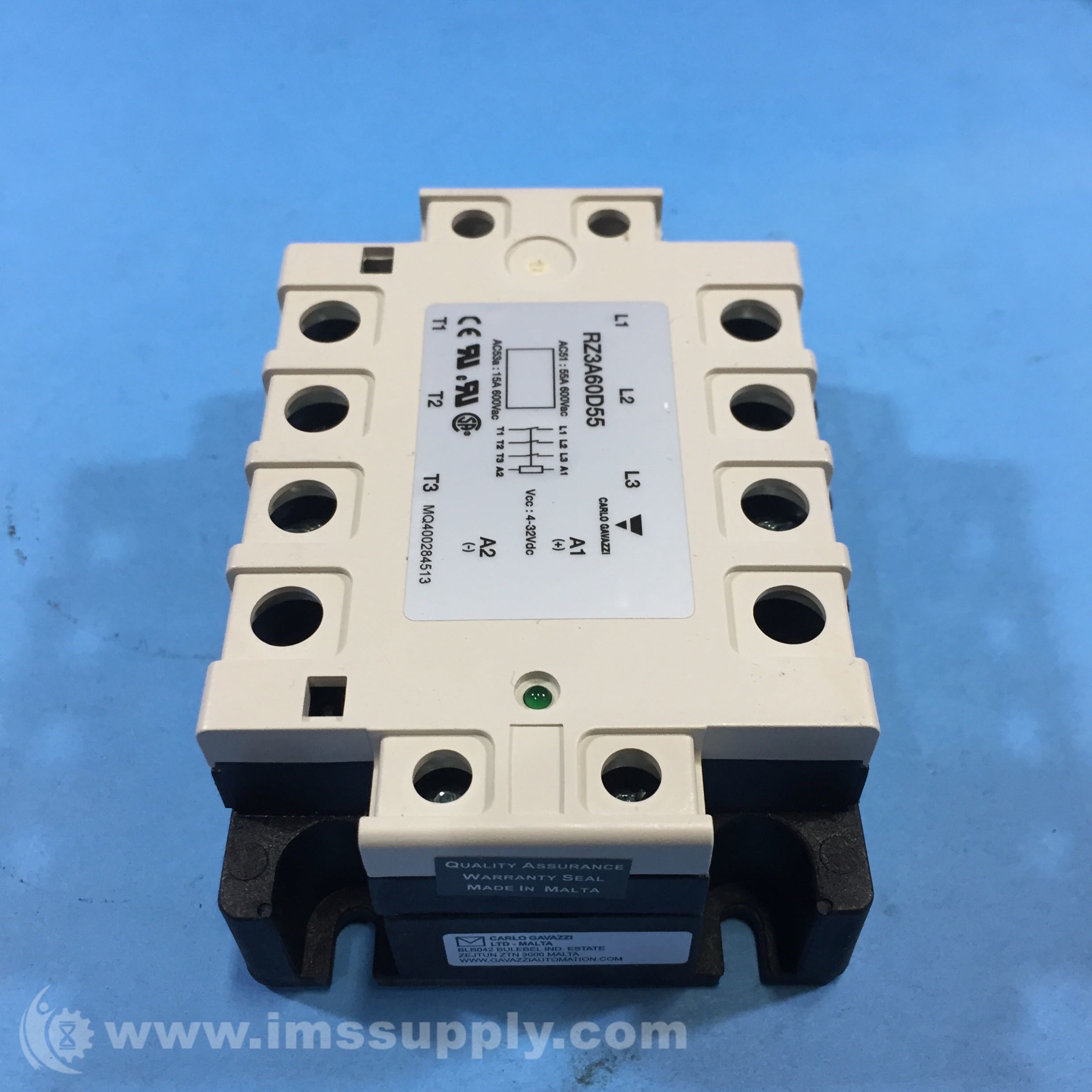 Carlo Gavazzi RZ3A60D55 Solid State Relay, 3PST-NO, 55 A