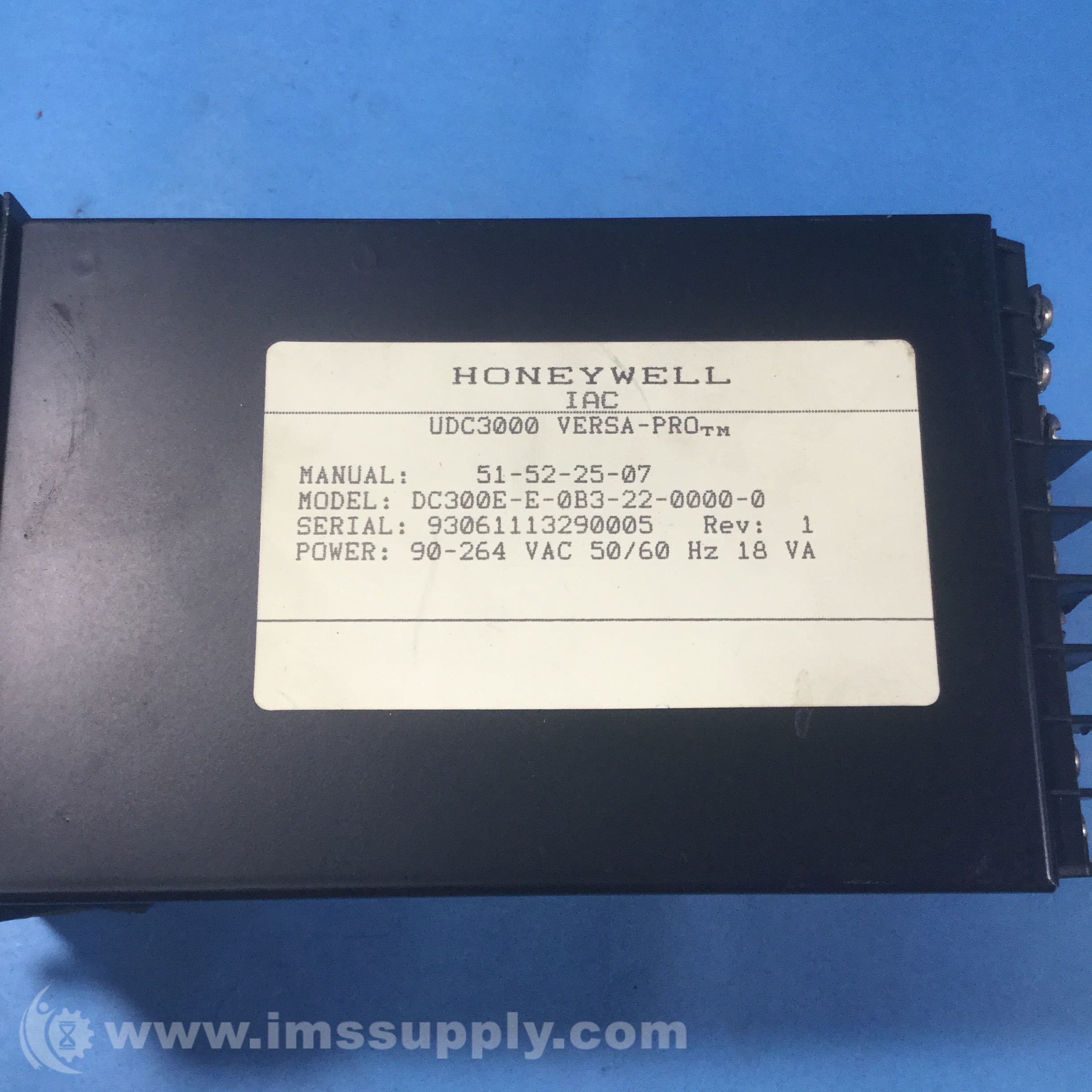 Honeywell UDC3000 VERSA-PRO Temperature Controller - IMS Supply