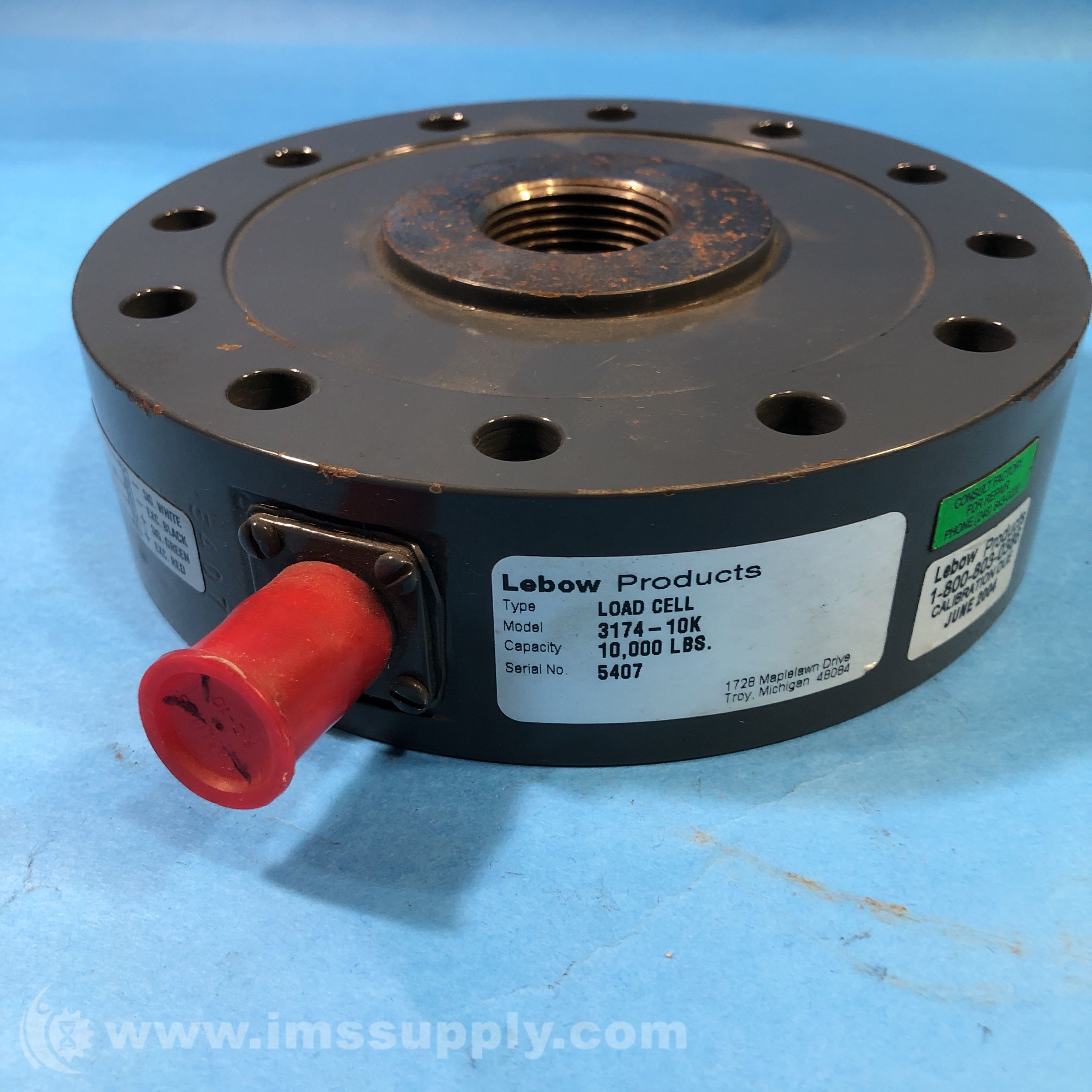 Lebow Products Inc 317410K Load Cell 10,000lbs Capacity IMS Supply