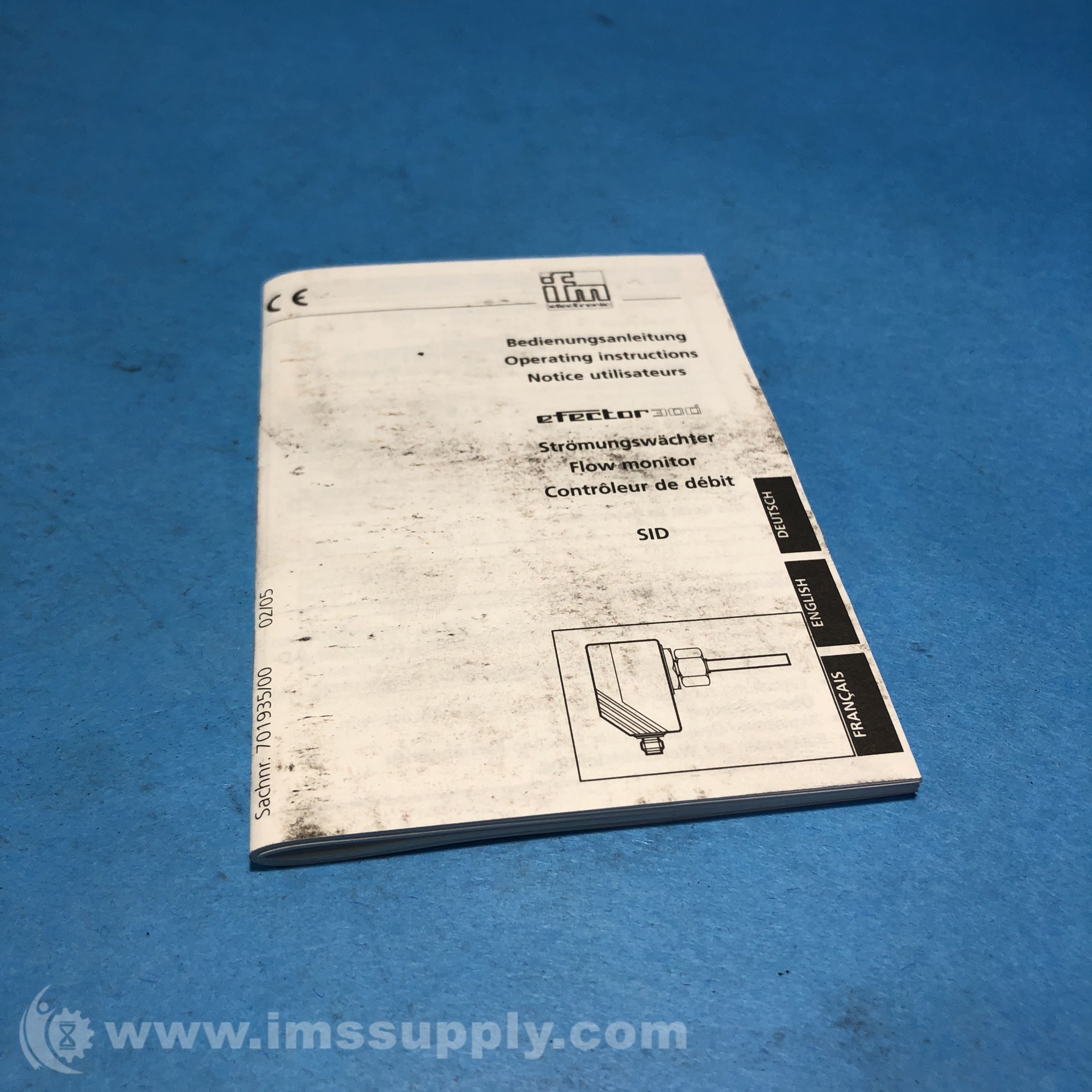 Ifm SI1000 Flow Sensor - IMS Supply