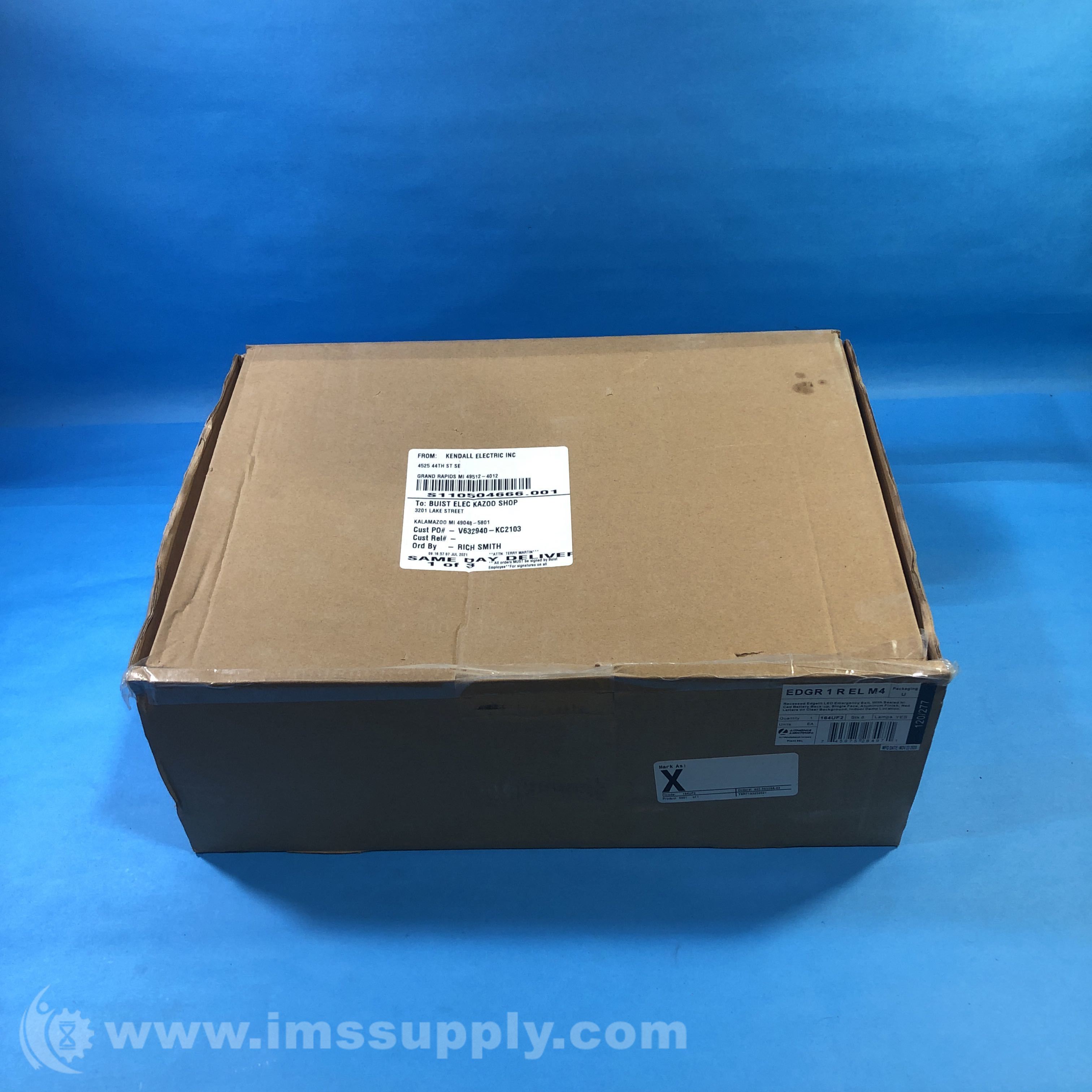 Lithonia Lighting EDGR 1 R EL M4 Red LED EdgeLit Exit Sign IMS Supply