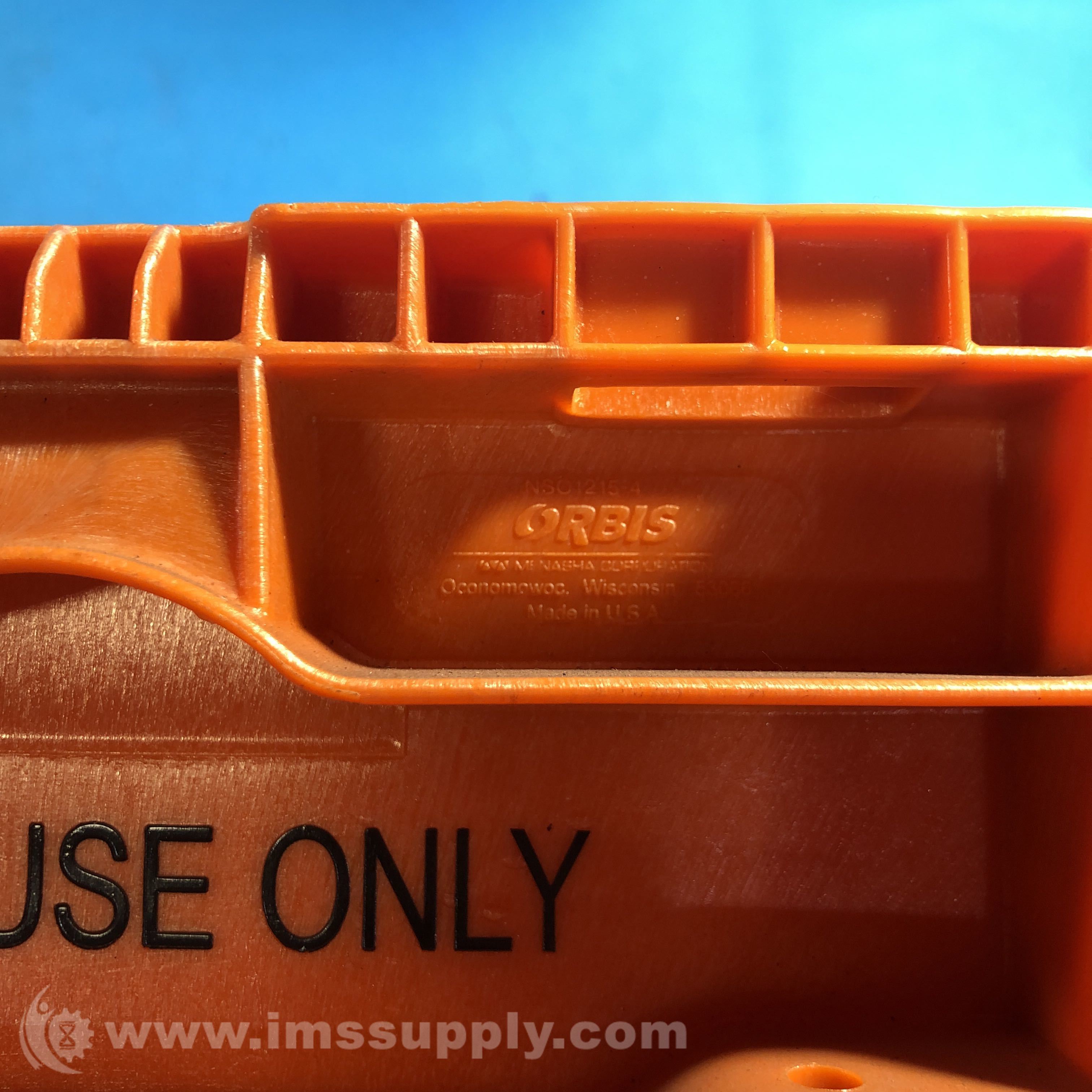 Orbis NSO12154 Orange Storage Bin, 12 x 15 x 5 IMS Supply