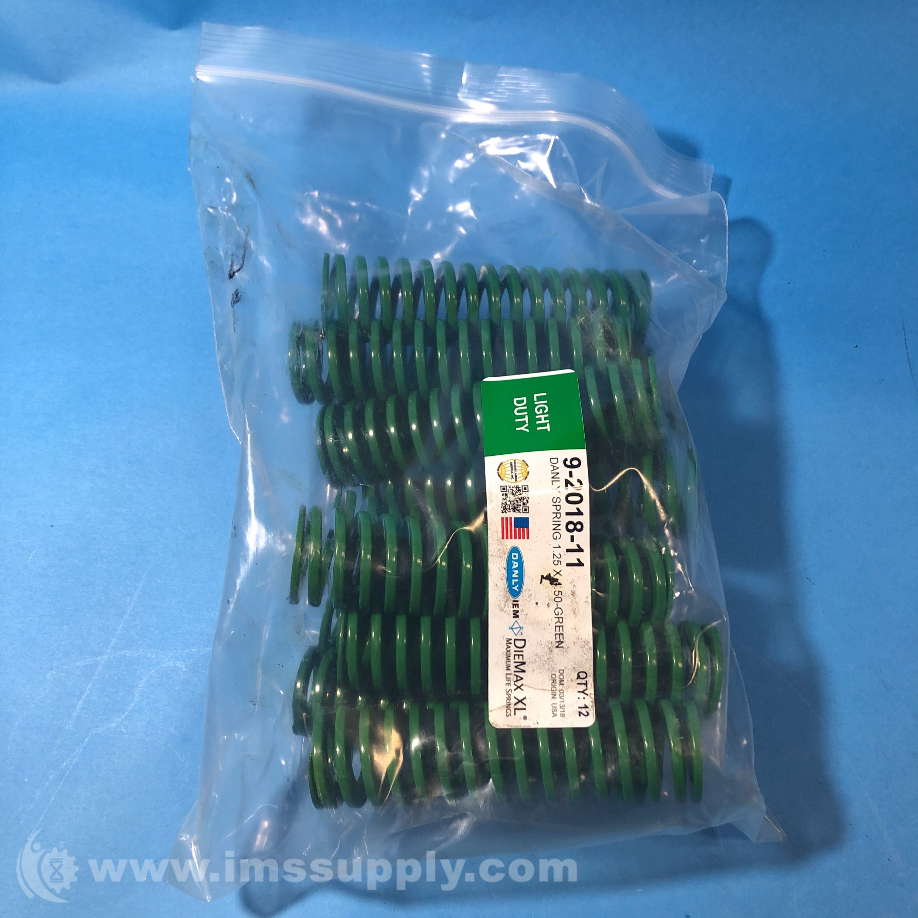 Danly 9201811 Bag of 12 Green Compression Springs IMS Supply