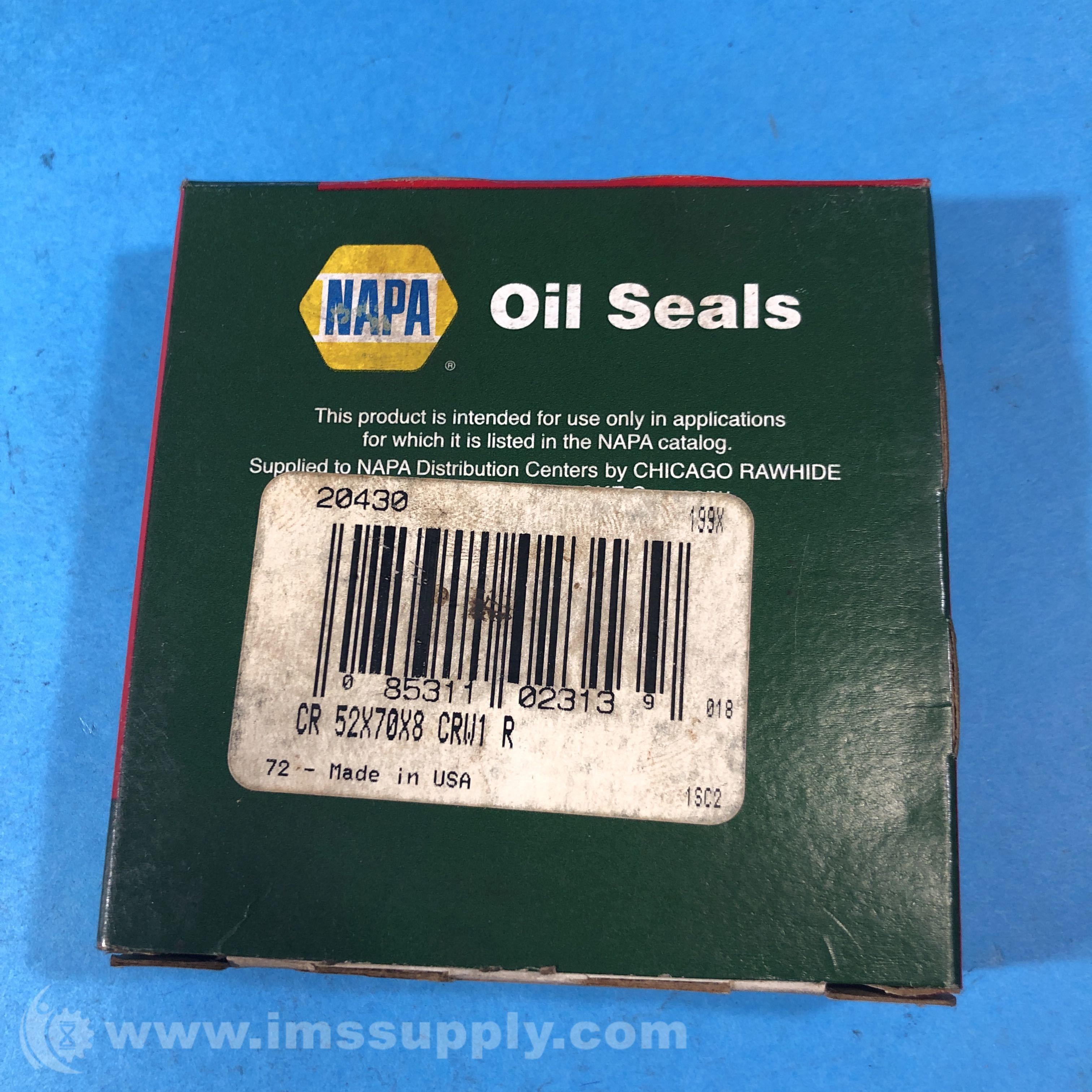 Napa 20430 Oil Seal, CR 52X70X8 CRW1 R IMS Supply