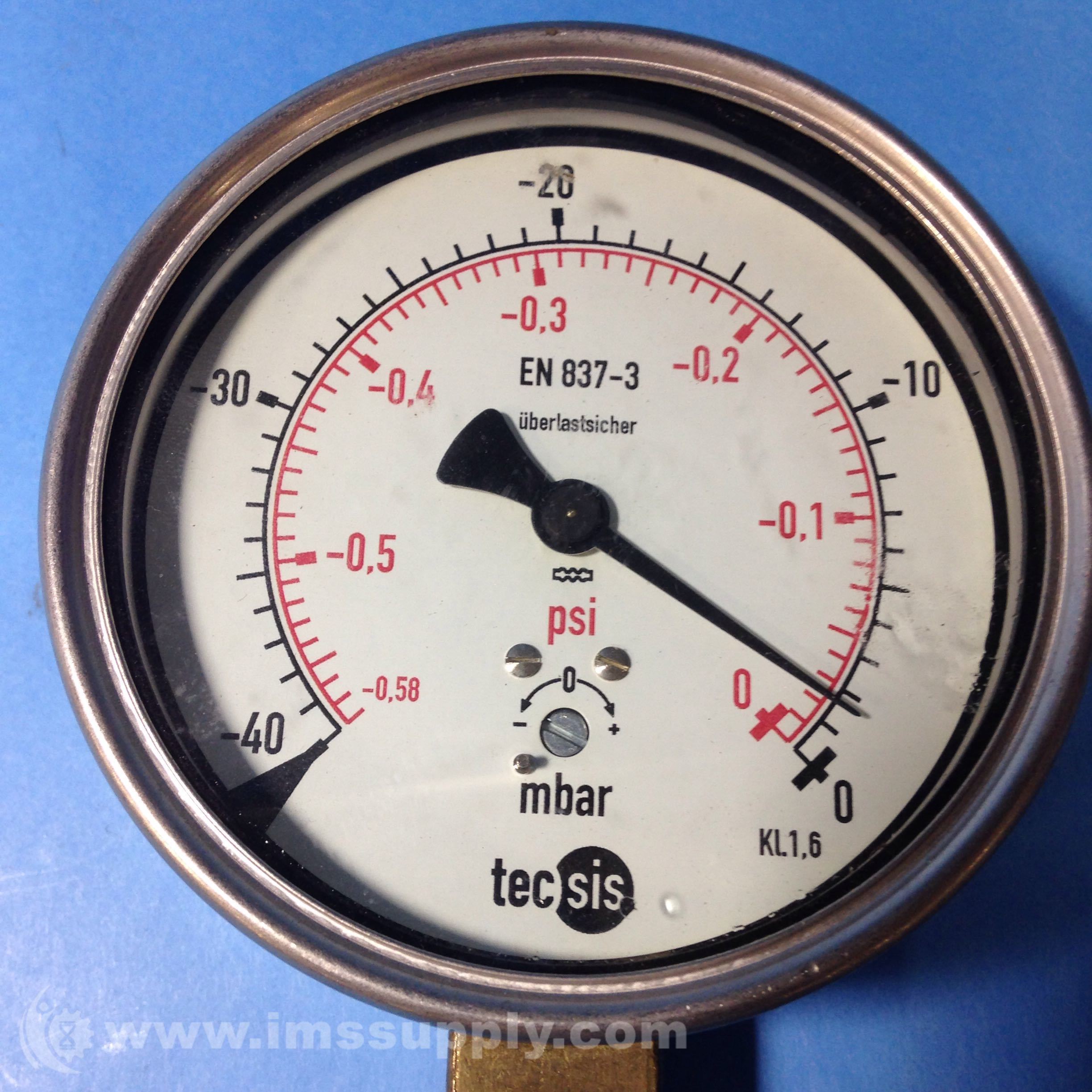 Tecsis EN 8373 Pressure Gauge IMS Supply