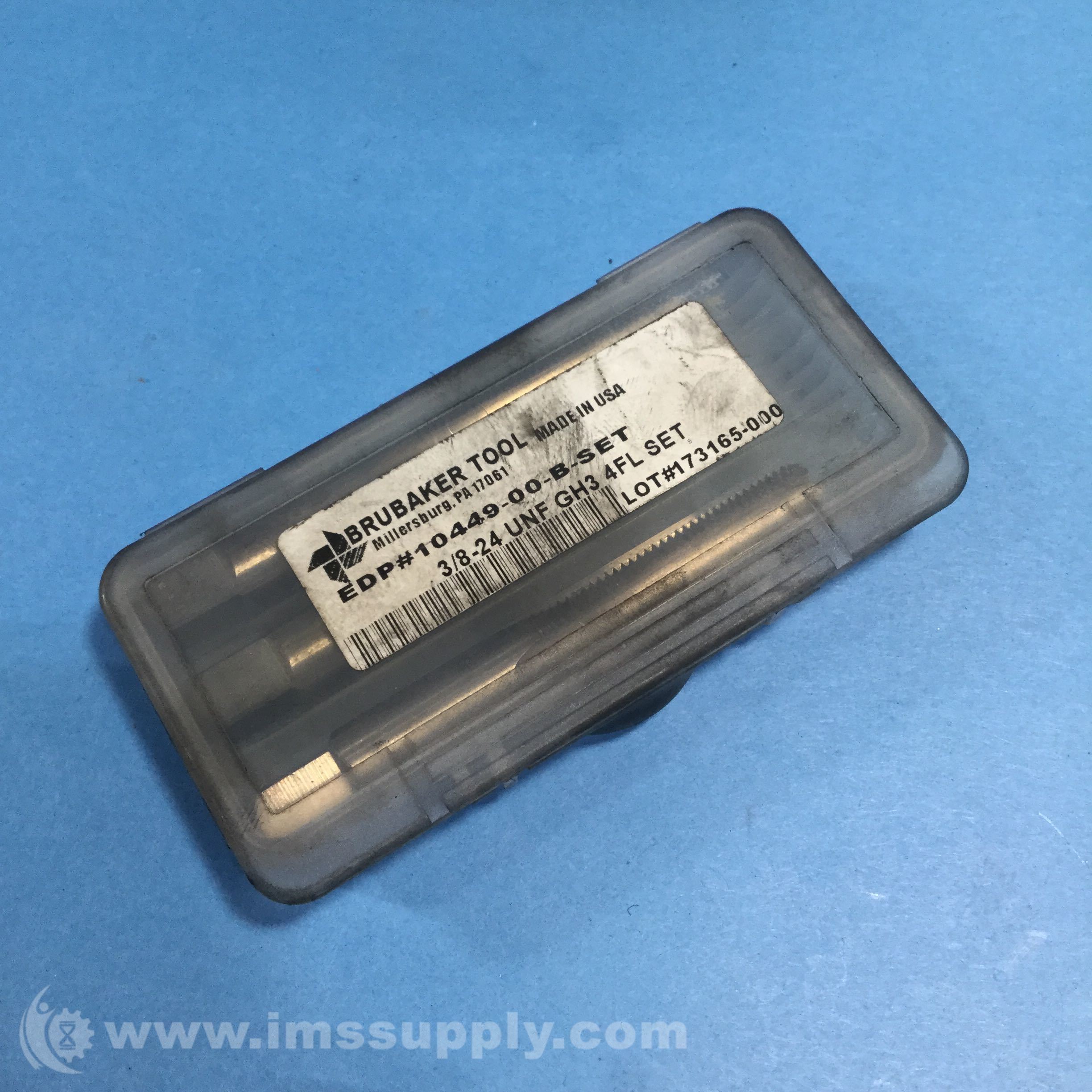 Brubaker Tool 1044900BSET Pack of 3 3/824 UNF GH3 4FL SET Tap IMS