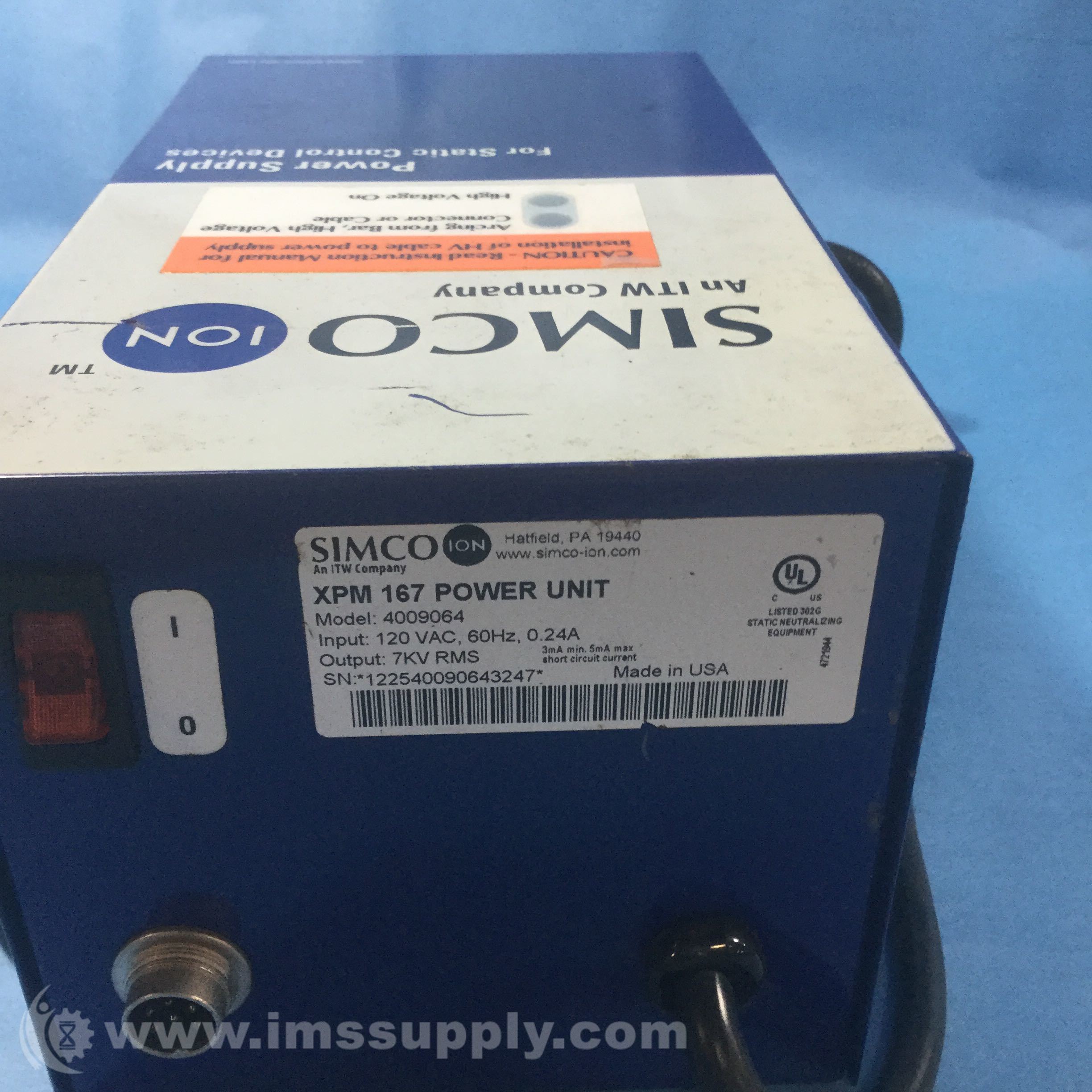 Simco 4009064 Power Supply, For Static Control Devices - IMS Supply