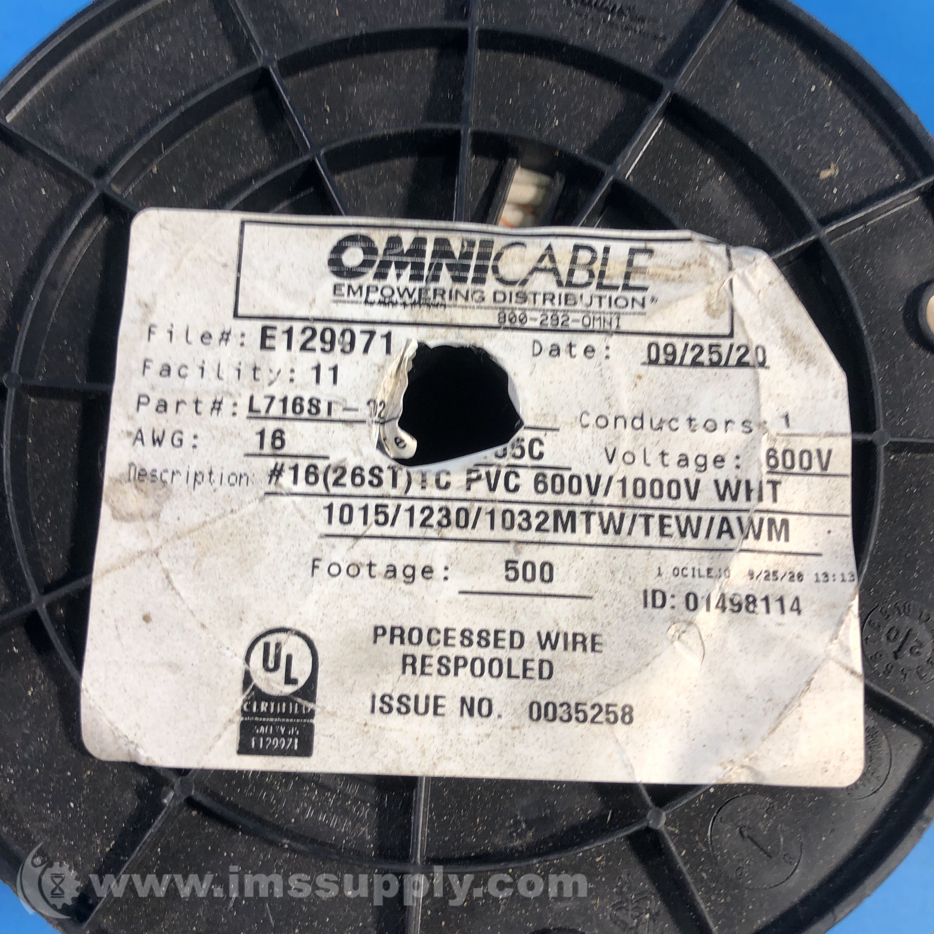 Omni Cable L716ST02 500 Feet HookUp Wire IMS Supply