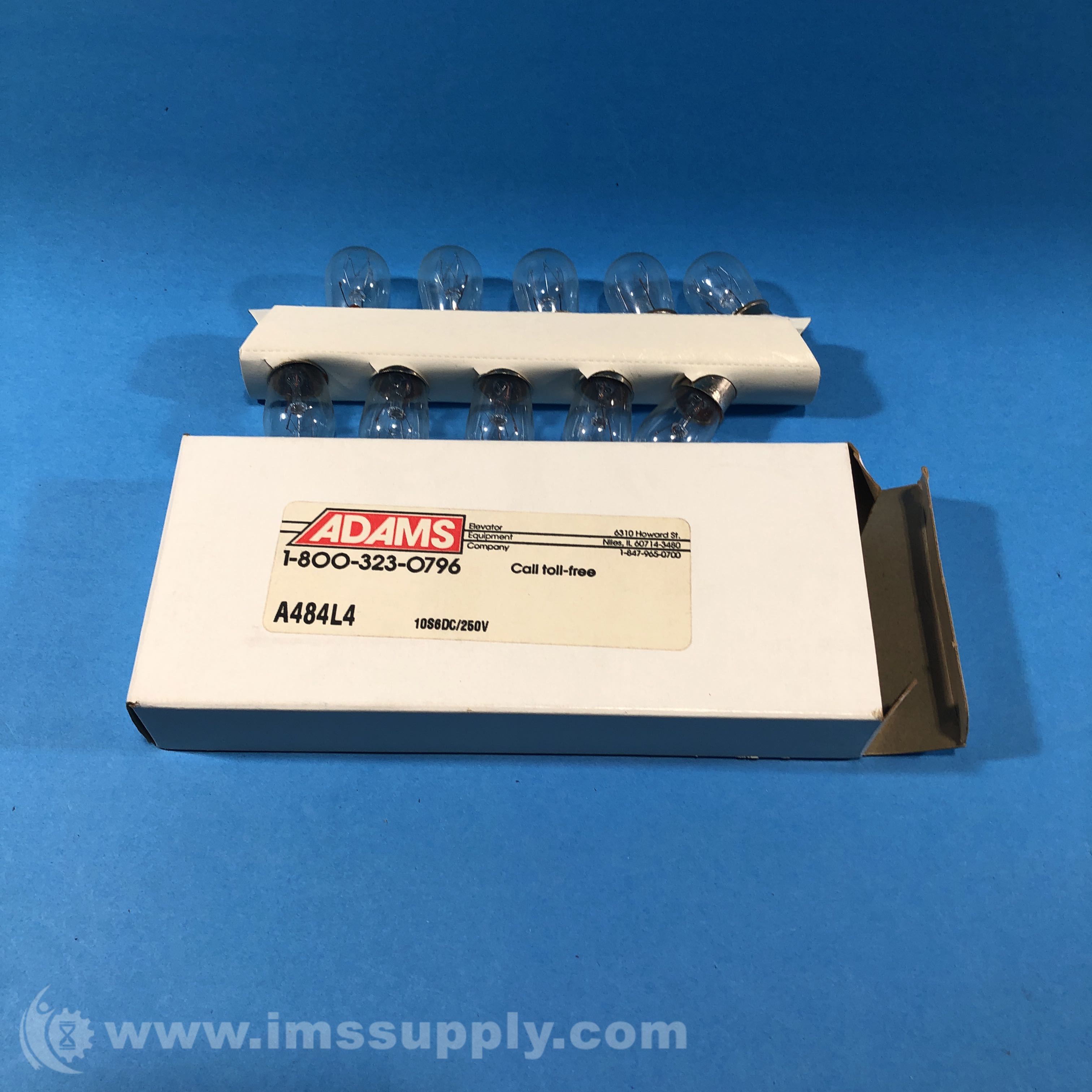Adams Elevator A484L4 Box of 10 A 484L Series Lamps IMS Supply