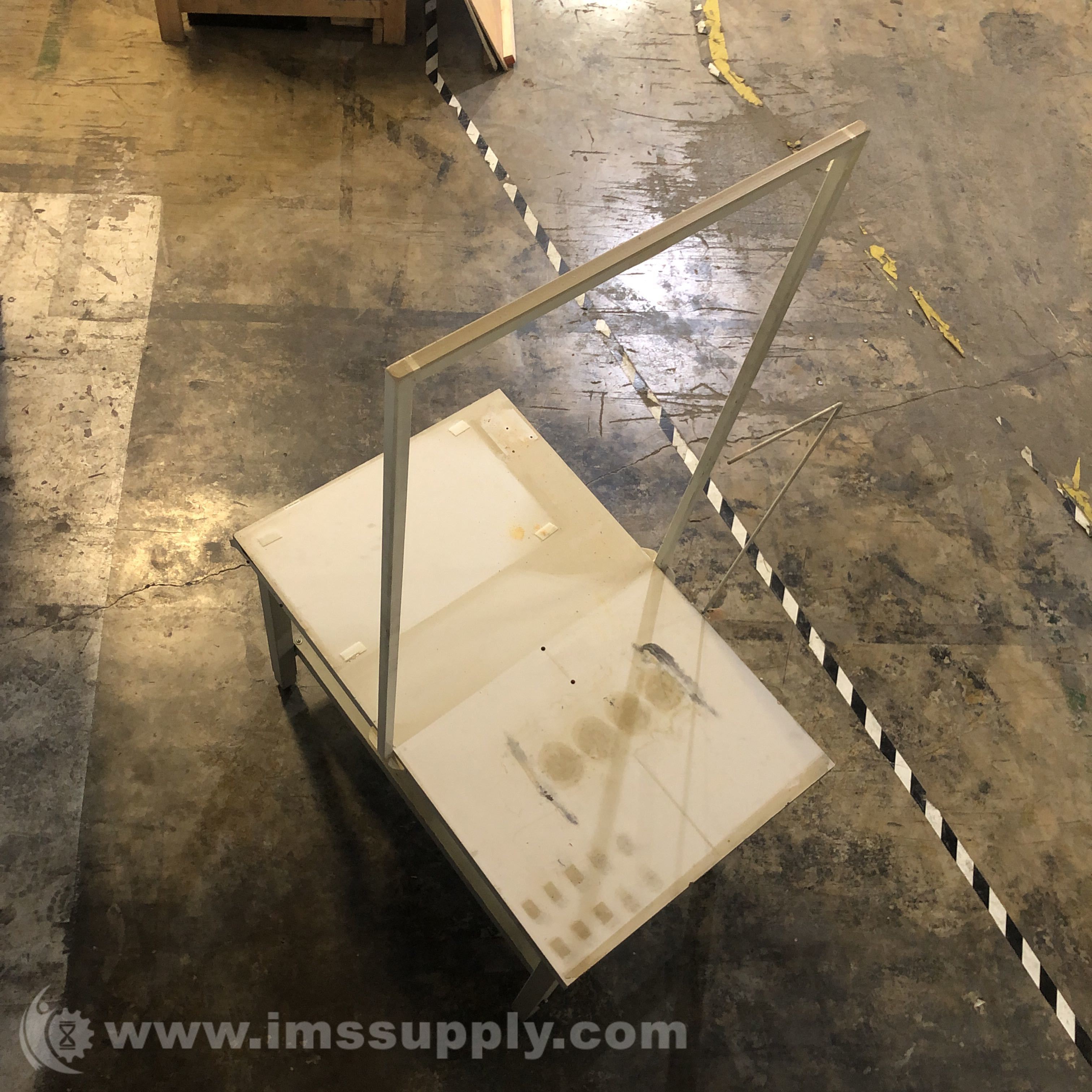 33 inch x 49 inch x 84 inch Work Table with Overhead Steel Bar - IMS Supply