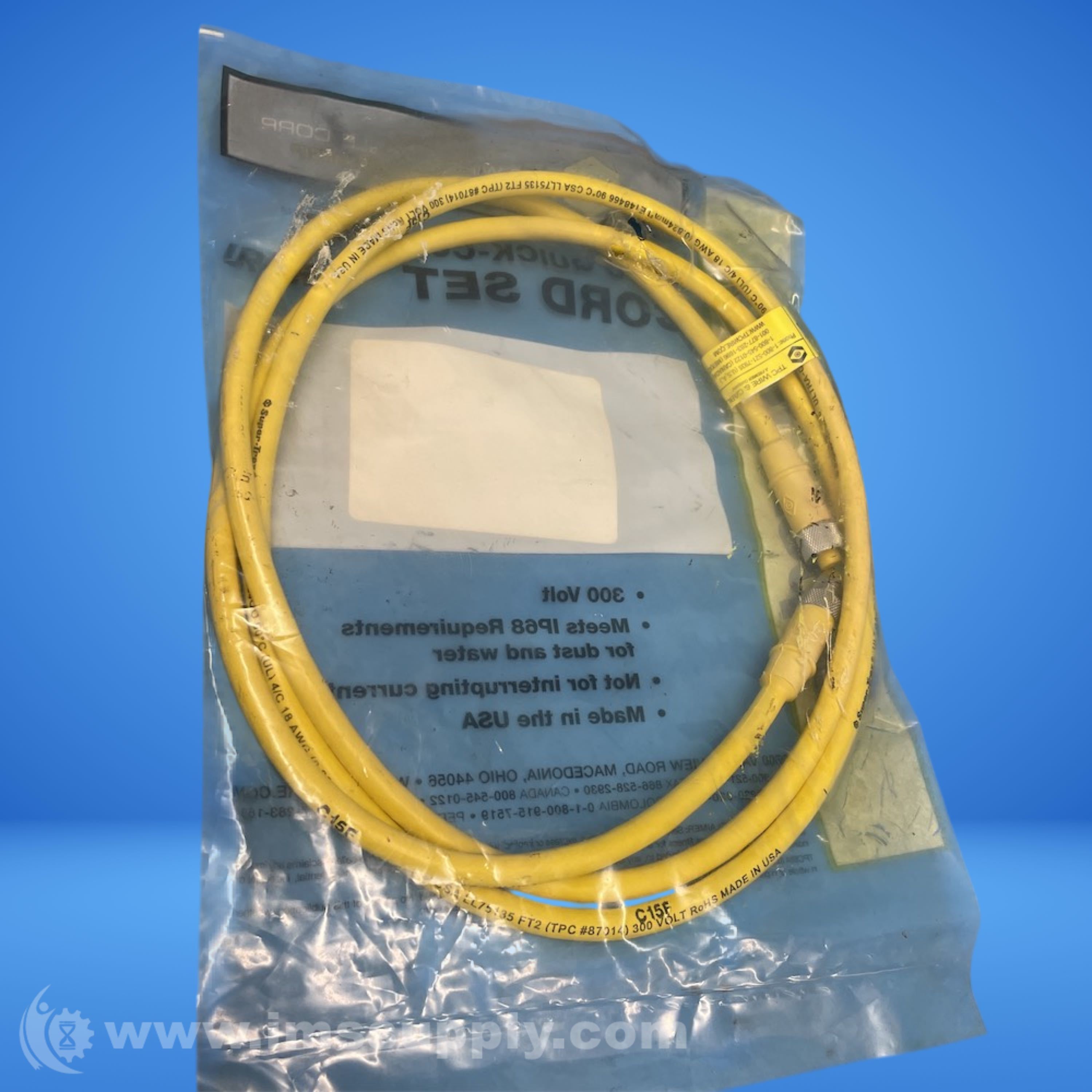 TPC Wire & Cable CF24E25M002 Quick-Connect Cord Set - IMS Supply