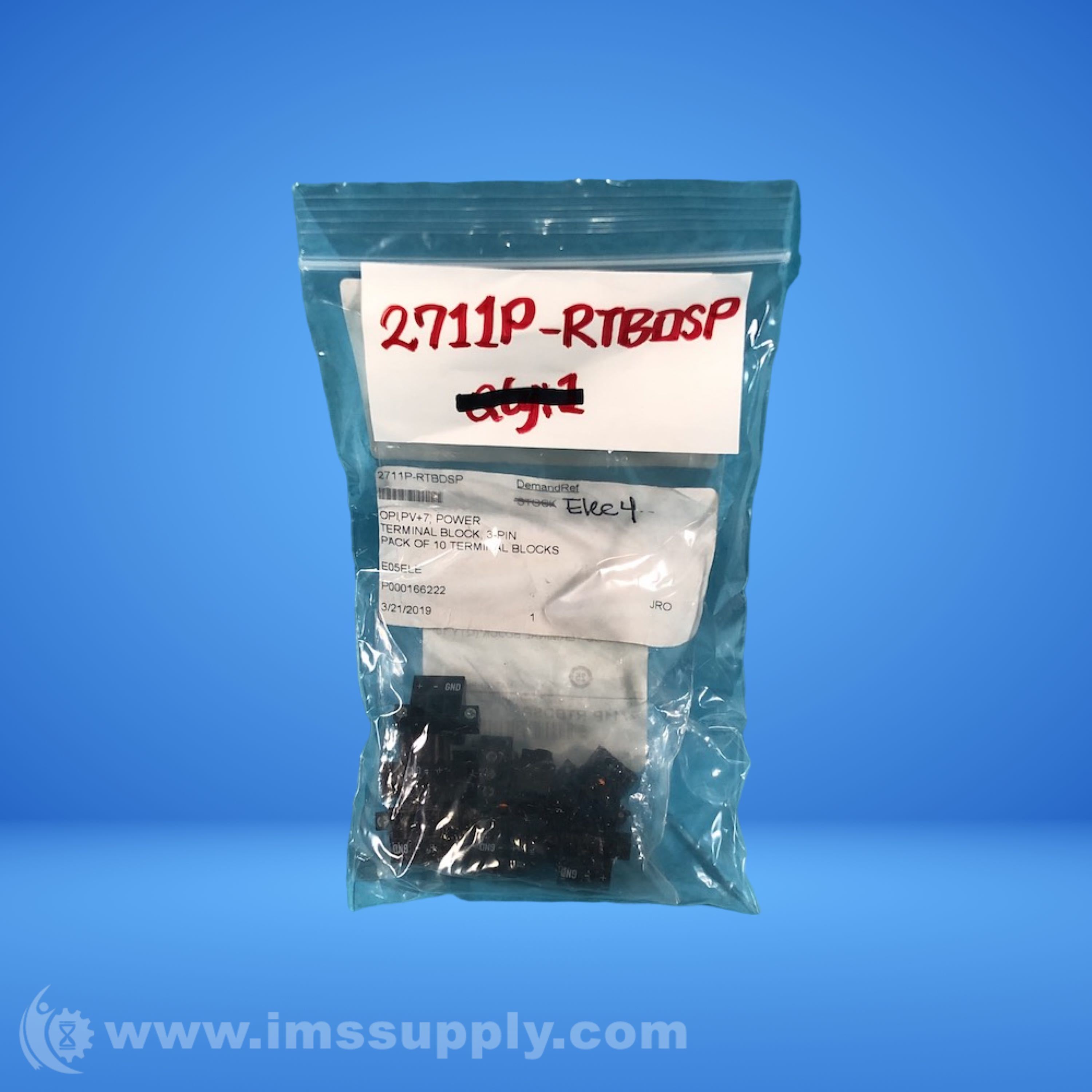 Allen Bradley 2711P-RTBDSP Series A Bag of 10 Terminal Blocks - IMS Supply