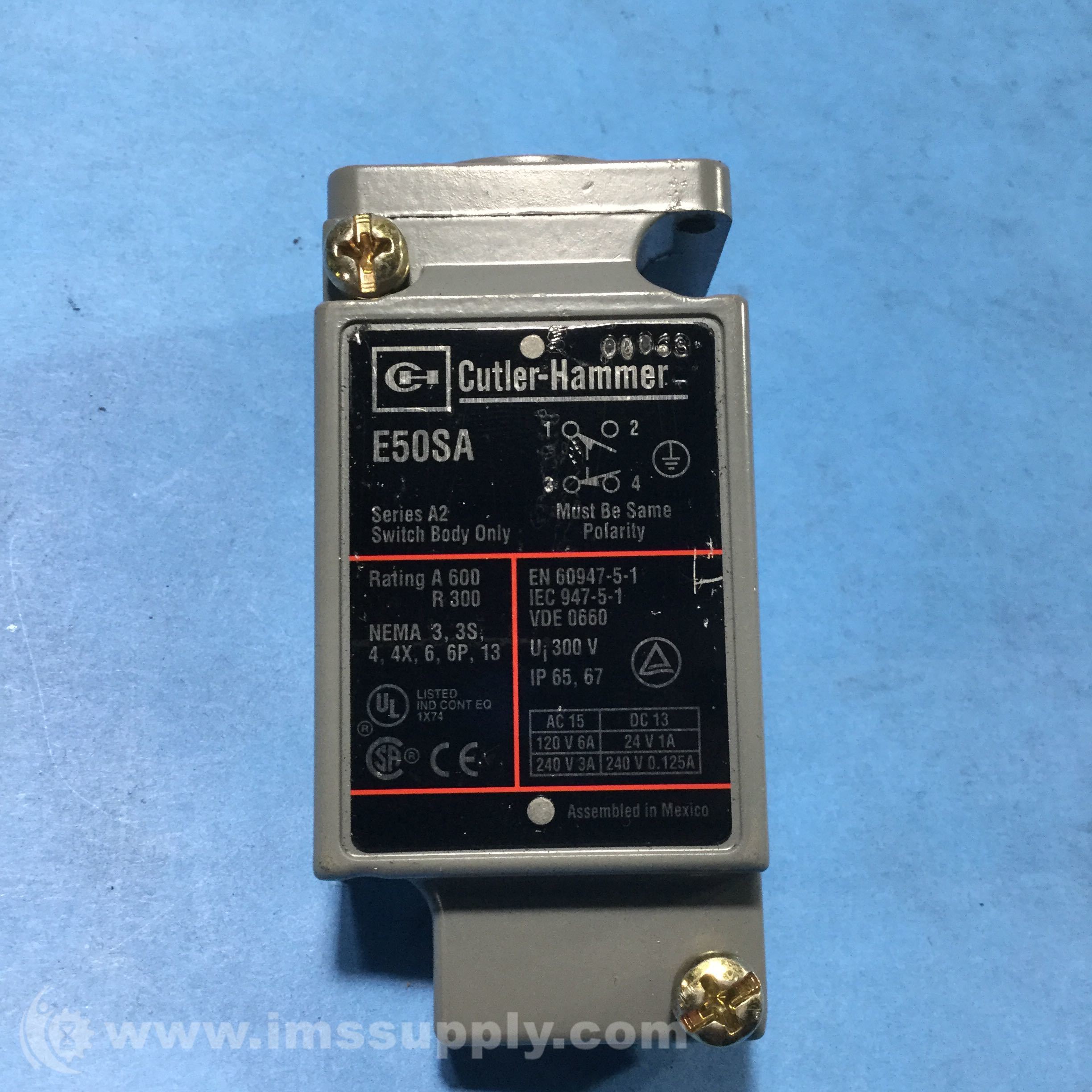 Cutler Hammer E50SA Heavy Duty Limit Switch Body 1 No 1 Nc Series - IMS ...