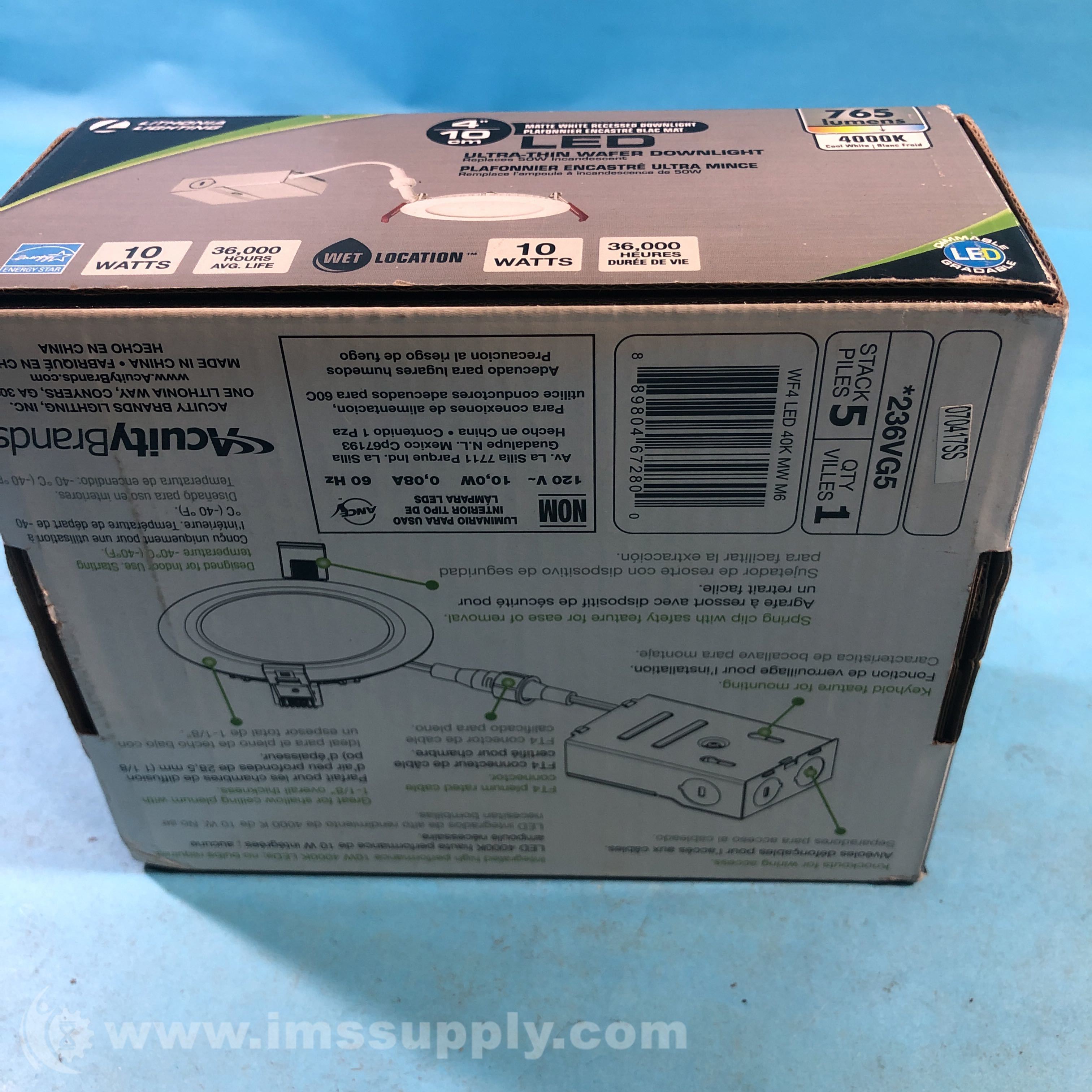 Lithonia WF4 LED 40K MW M6 765 Downlight, Ultra-thin Wafer - IMS Supply