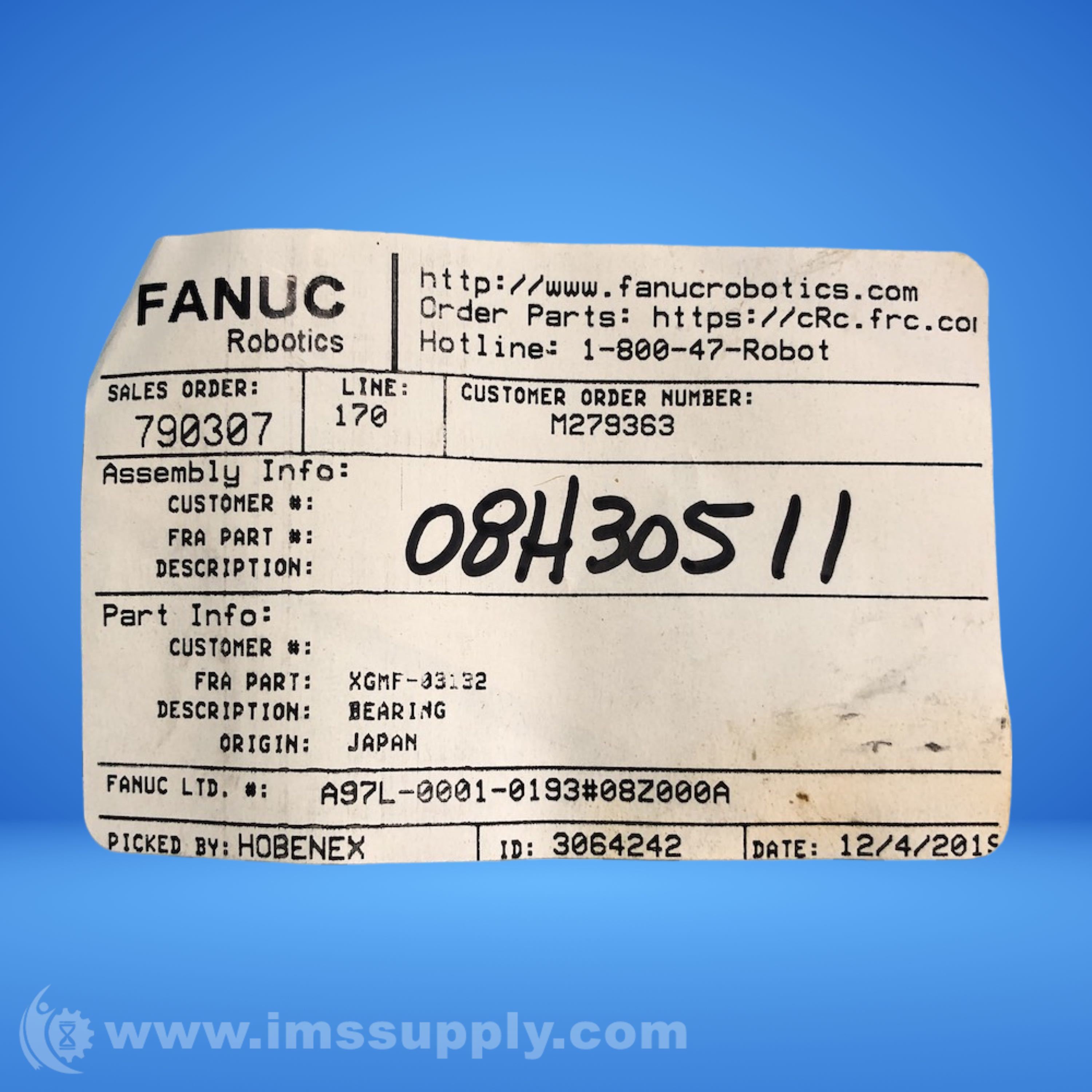 Fanuc A97L-0001-0193#08Z000A - IMS Supply