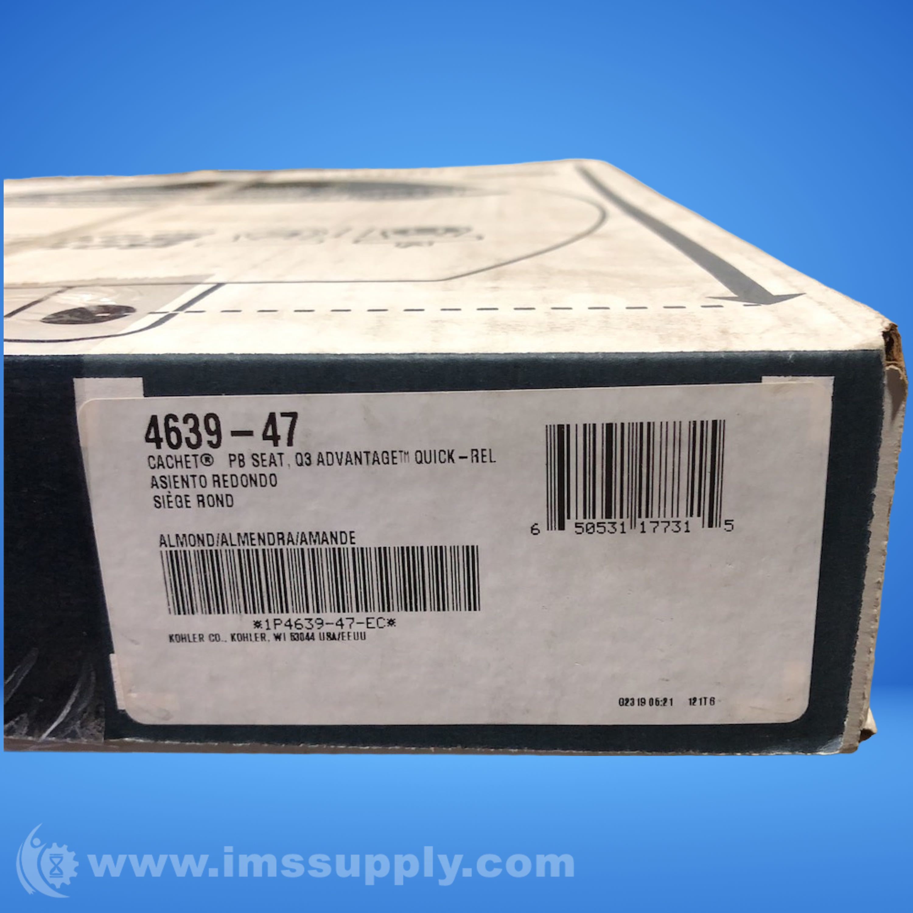 Kohler K463947 Round Front Toilet Seat w/ GripTight Bumpers IMS Supply