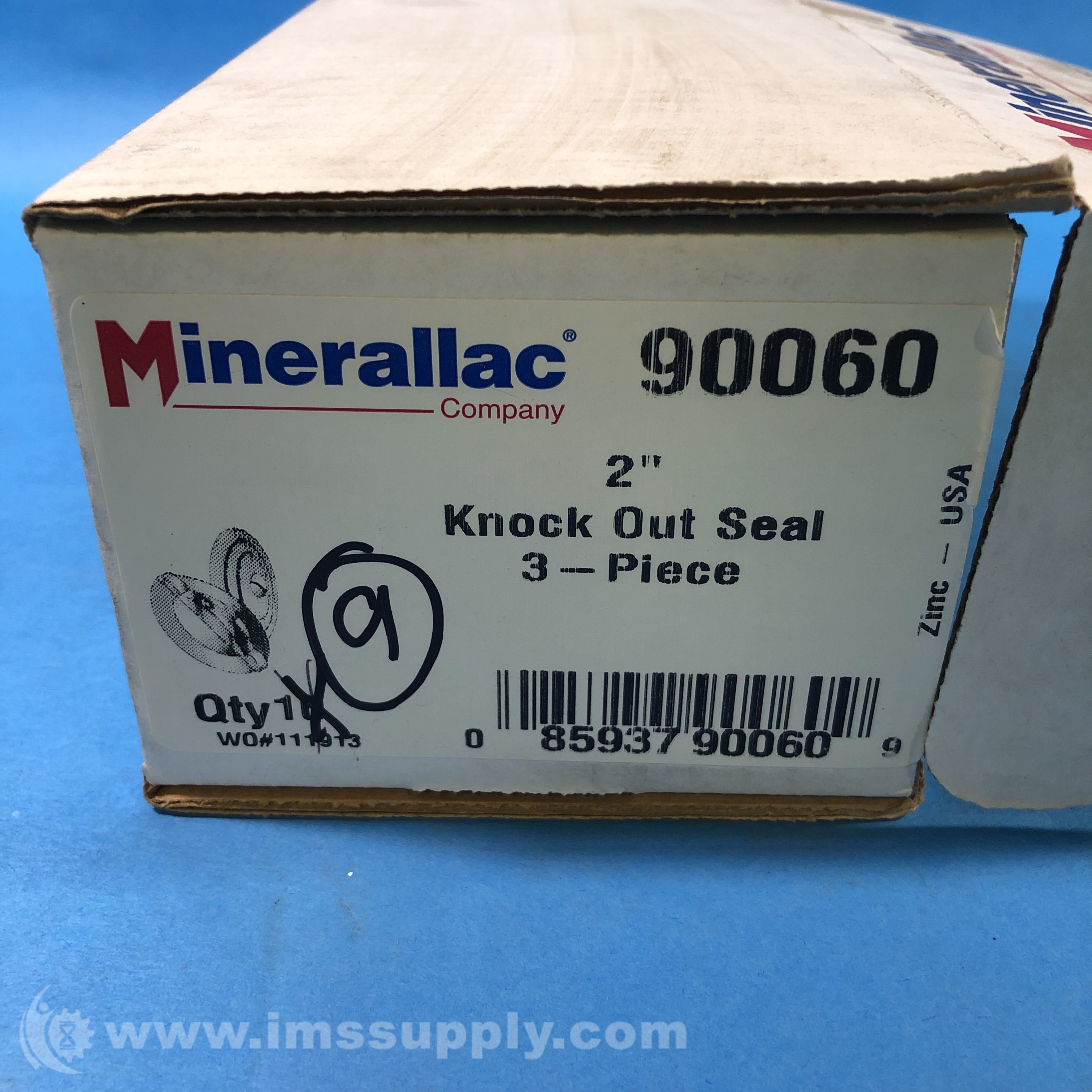 Minerallac 90060 Box of 10 2 Knock Out Seal 3Piece IMS Supply