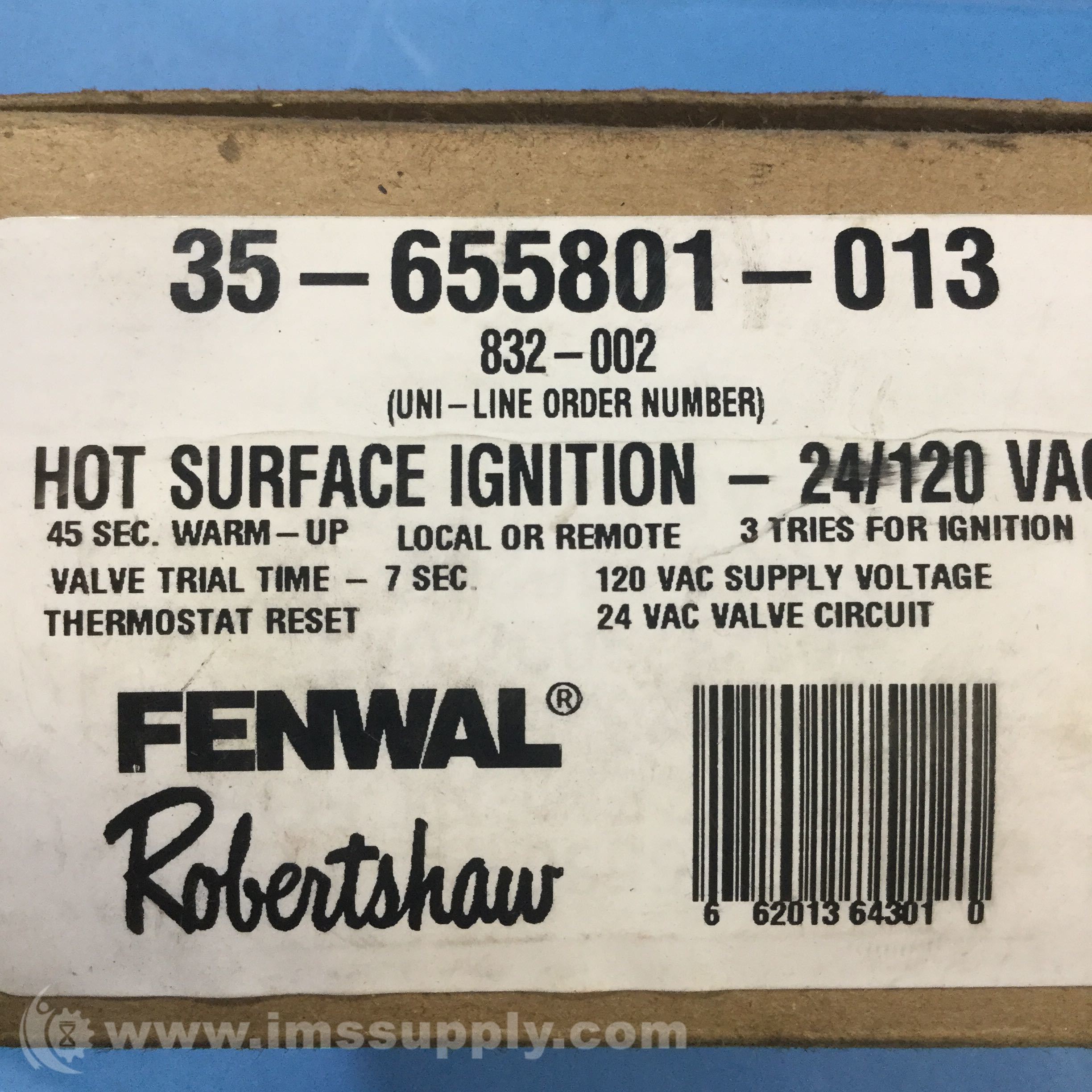Fenwal Controls 35655801013 Ignition Hot Surface Control IMS Supply