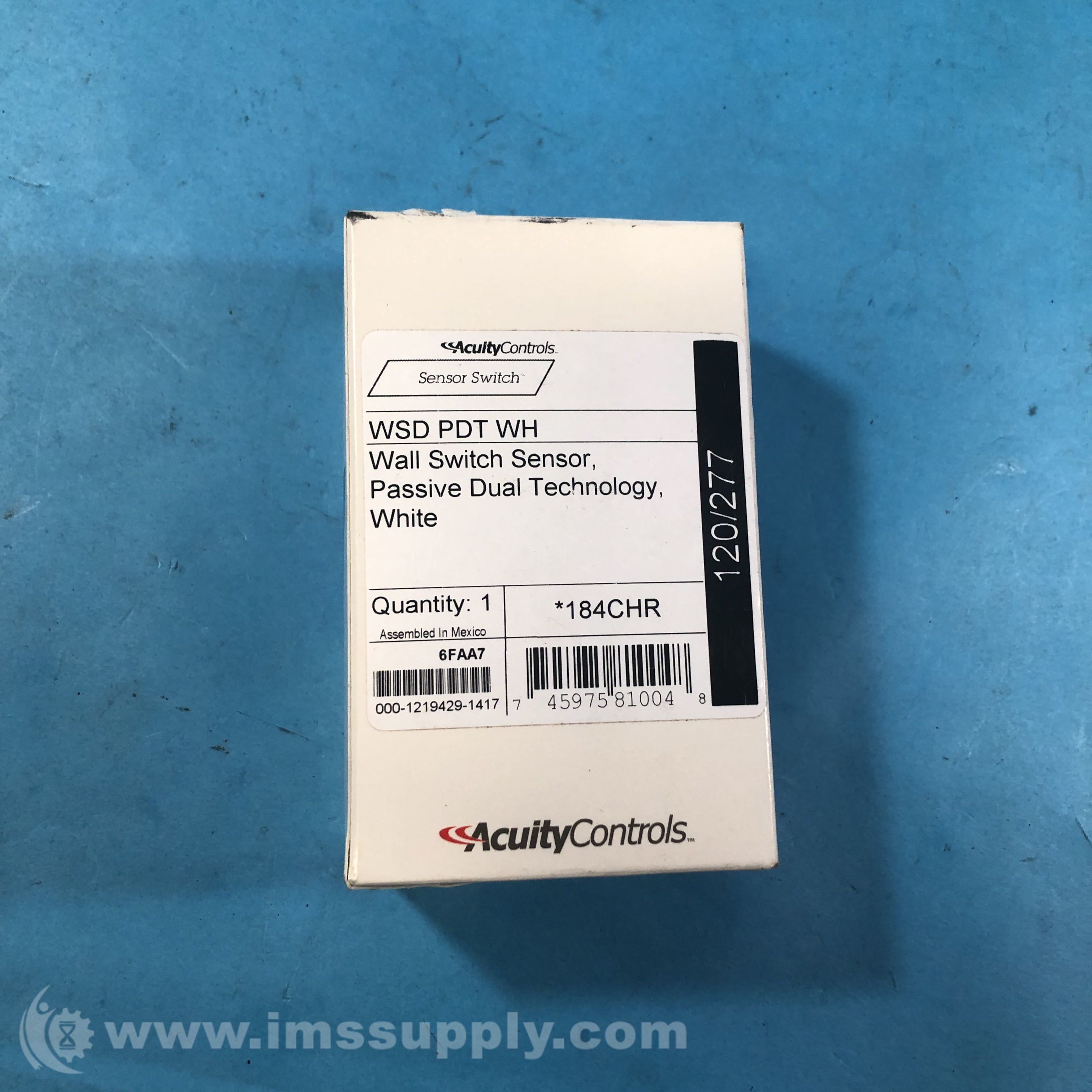 Acuity Controls WSD PDT WH Wall Switch Sensor IMS Supply