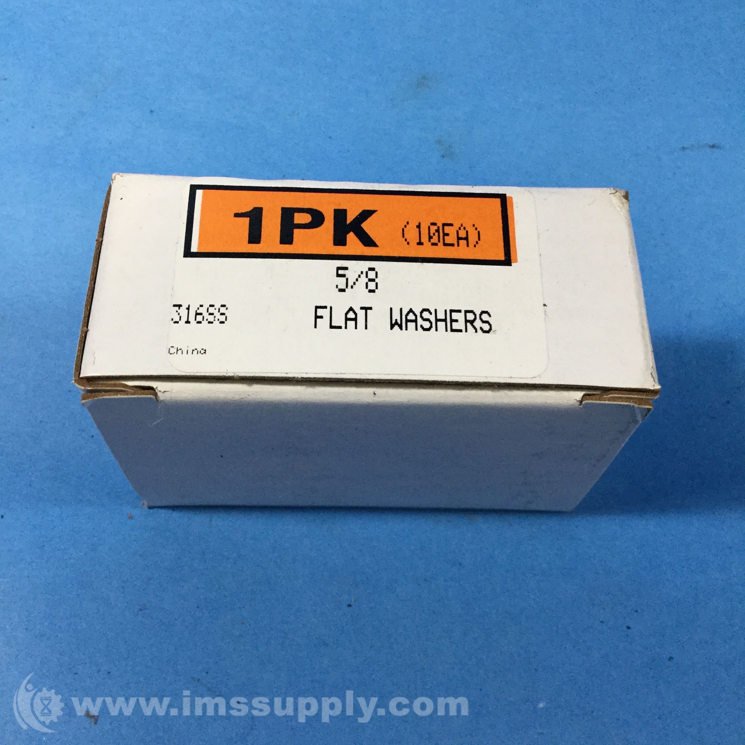 McMasterCarr 5/8 316SS Flat Washer, Box of 10 IMS Supply