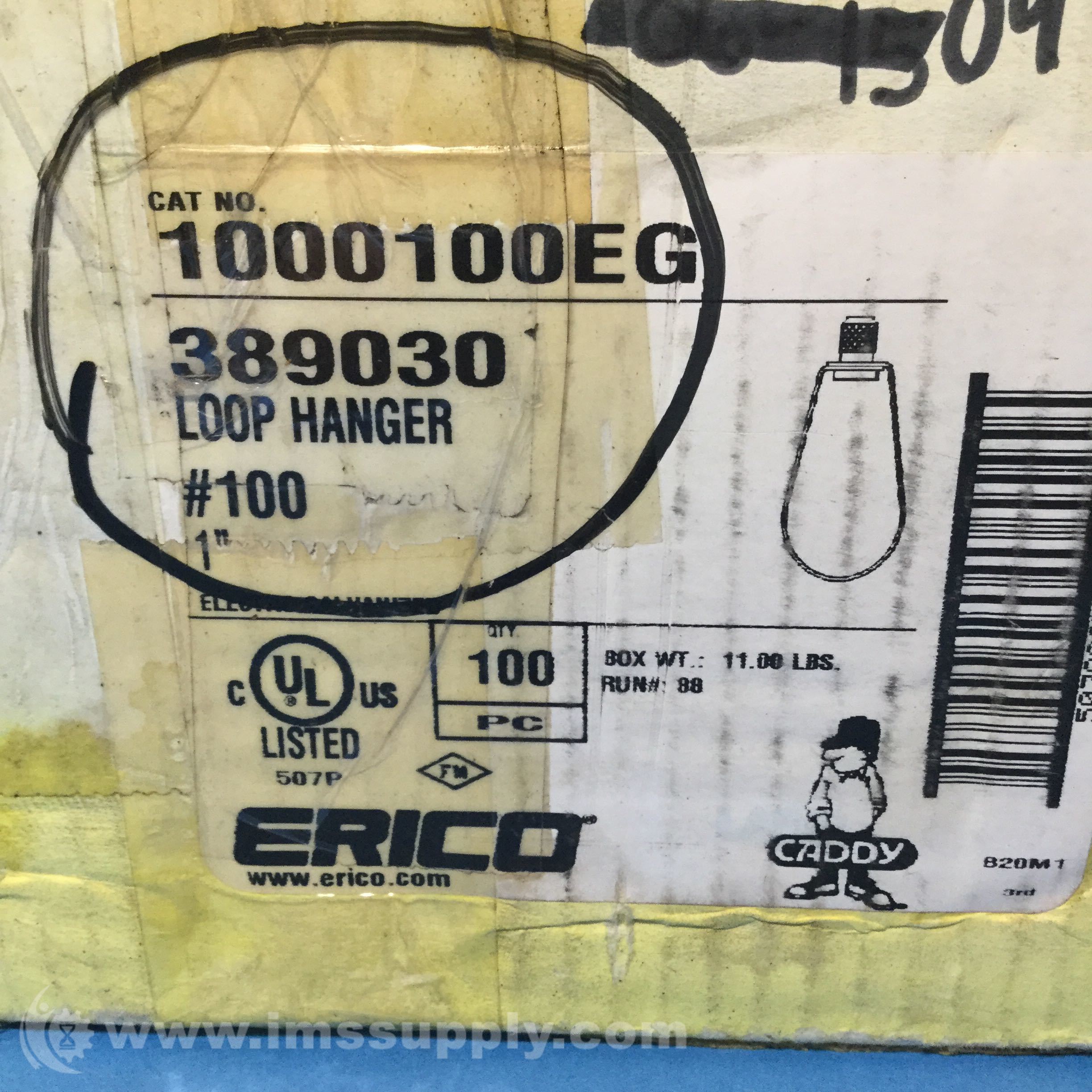 Erico 1000100EG Steel Swivel Loop Hanger - IMS Supply